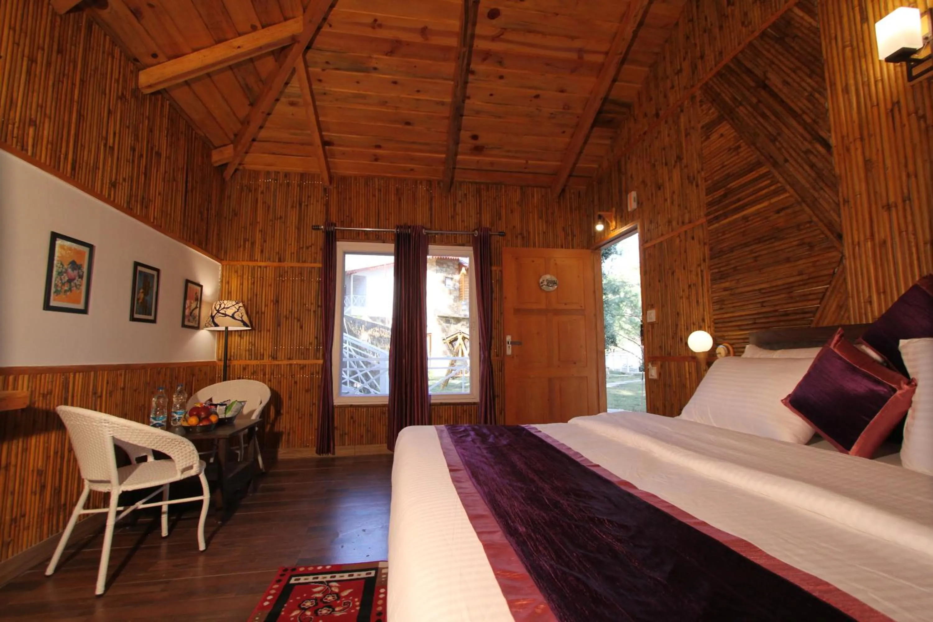 Bed in The Nature's Green Resort, Bhimtal, Nainital