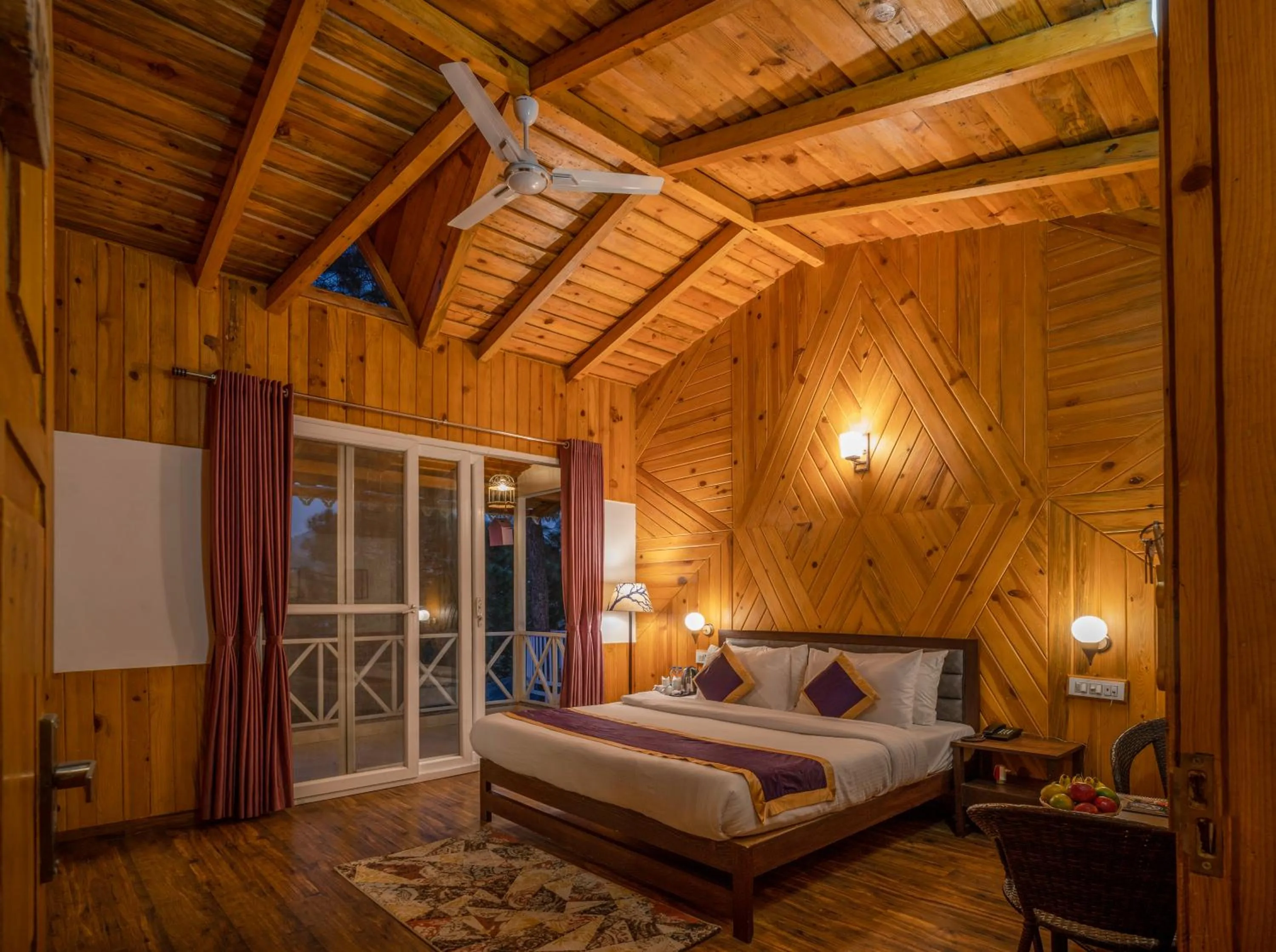 Bedroom, Bed in The Nature's Green Resort, Bhimtal, Nainital