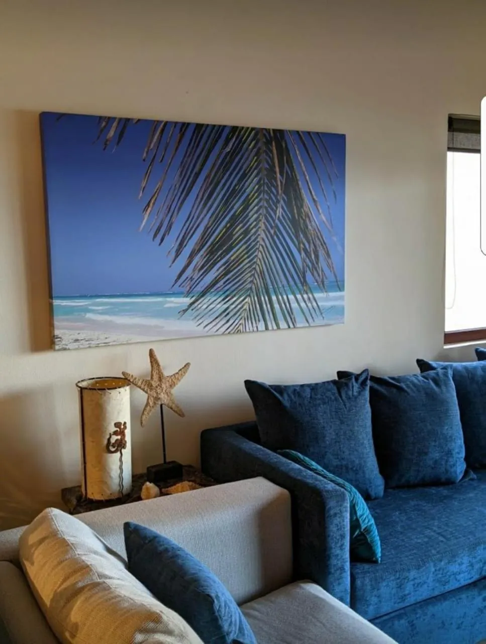Living room in Ocean Front El Faro Reef 304