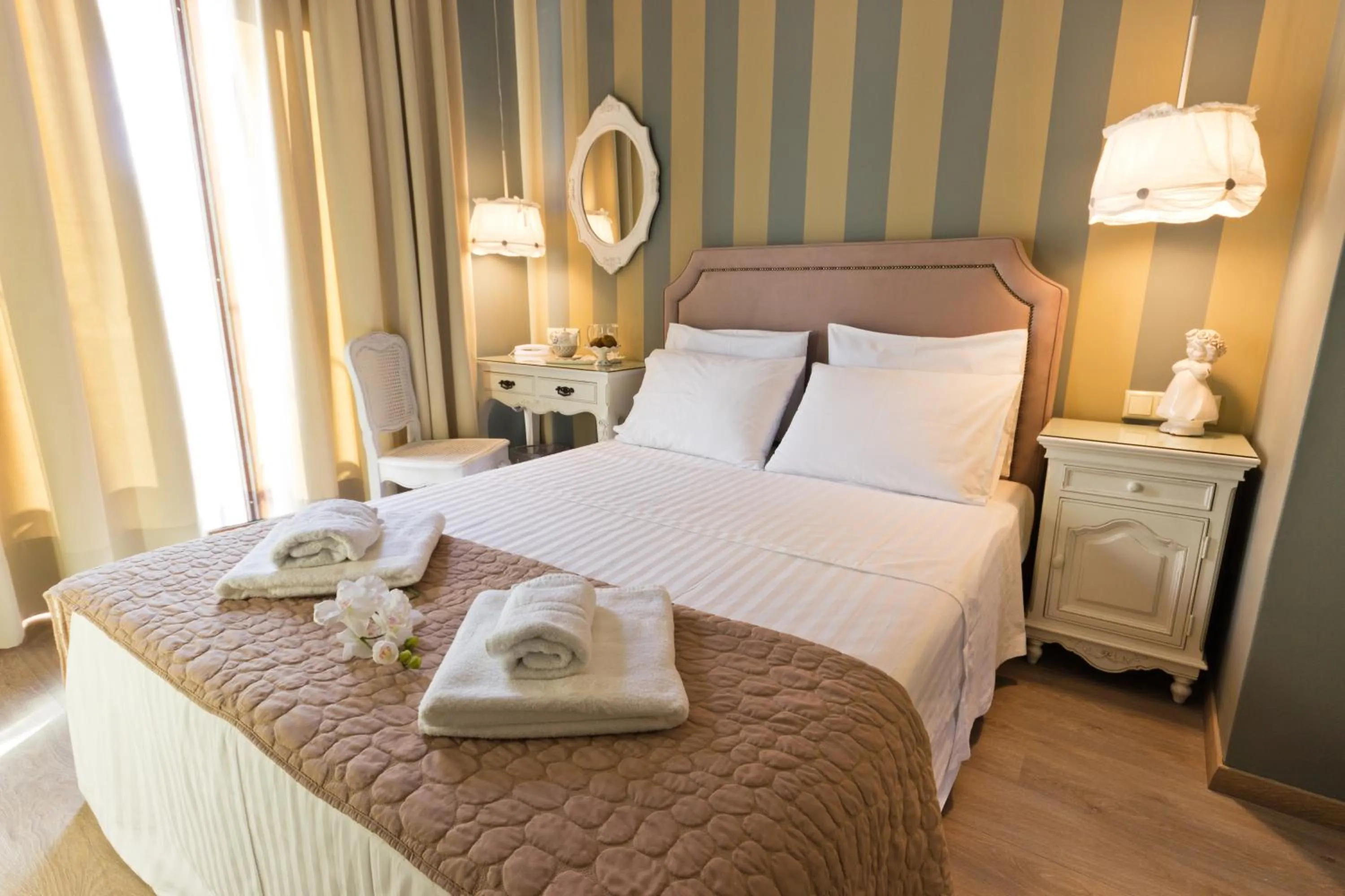 Spring, Bed in Hotel Galini