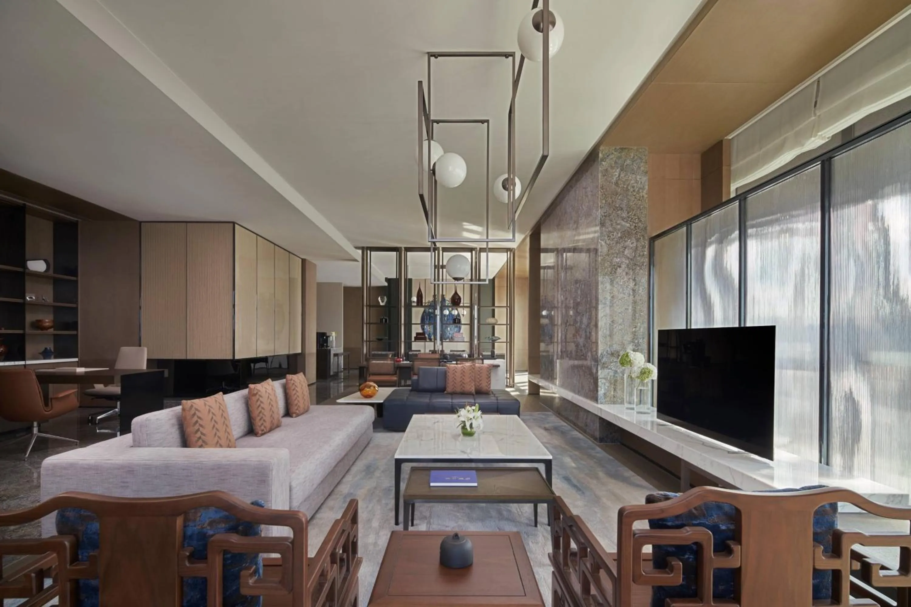 Living room in Fuzhou Marriott Hotel Riverside