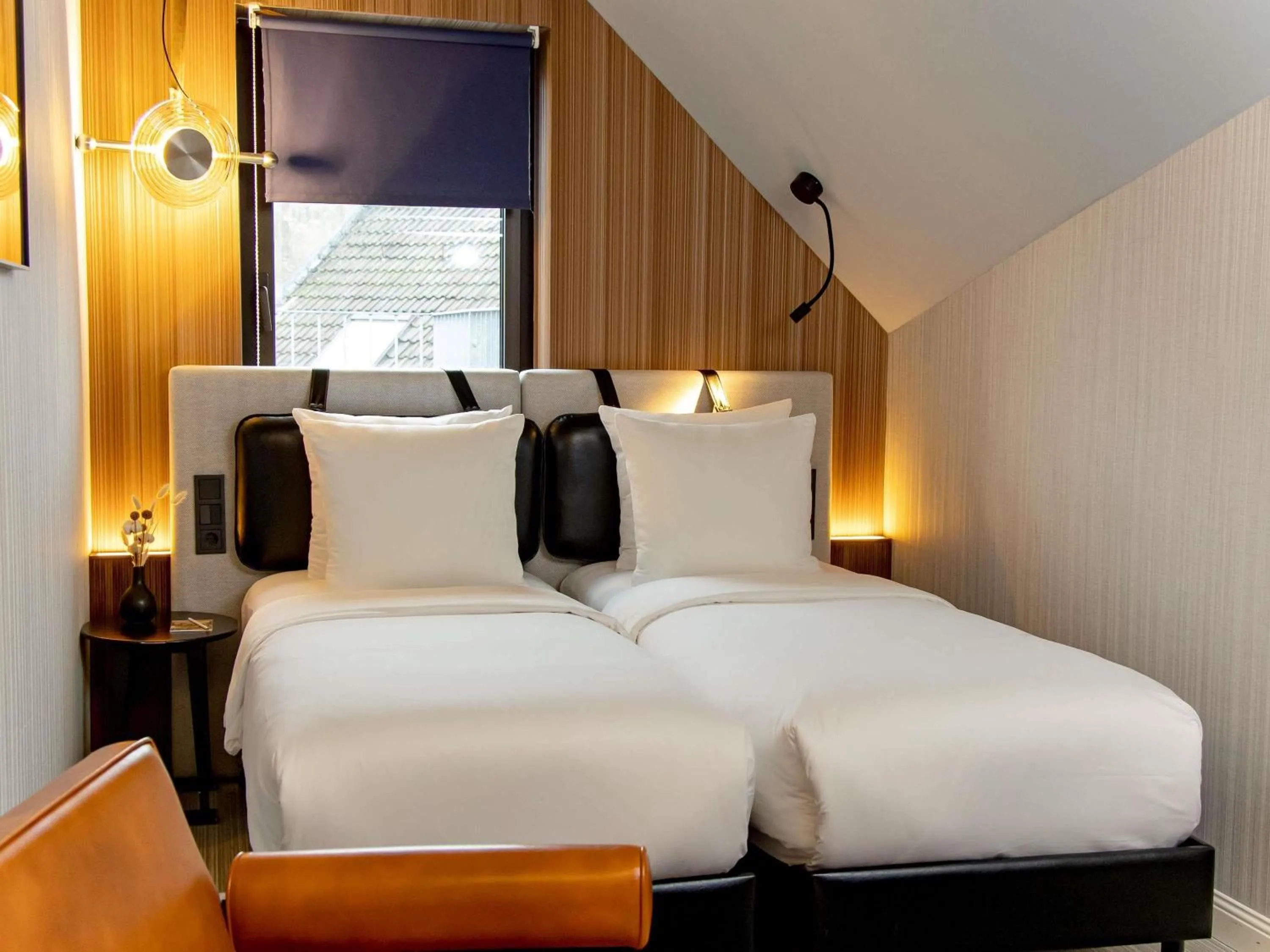 Bedroom, Bed in MUZE Hotel Dusseldorf - Handwritten Collection