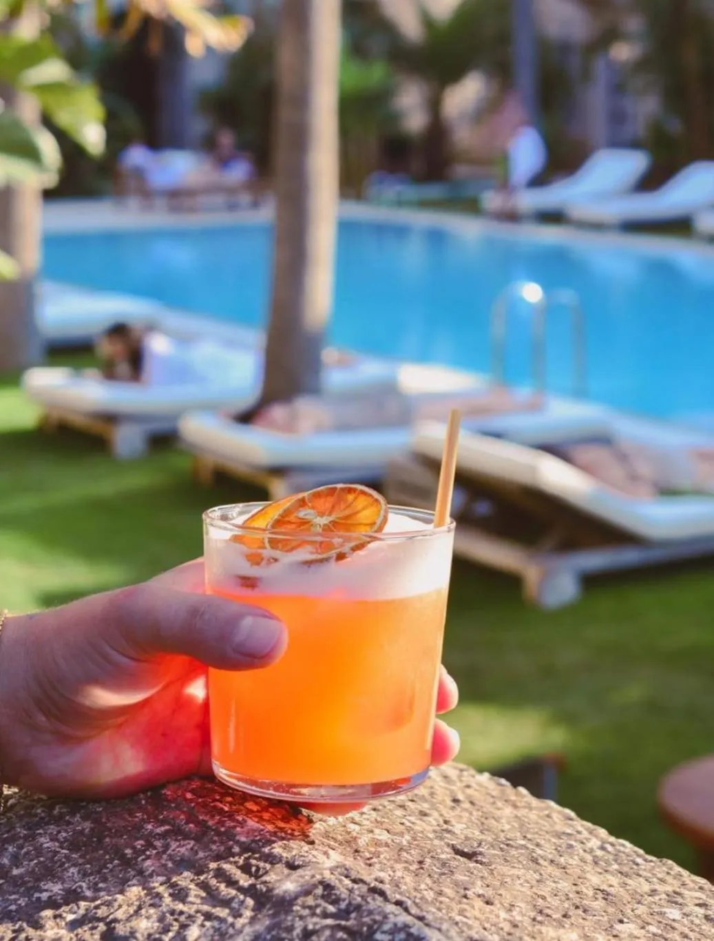 Pool view in Manastir Alacati Hotel