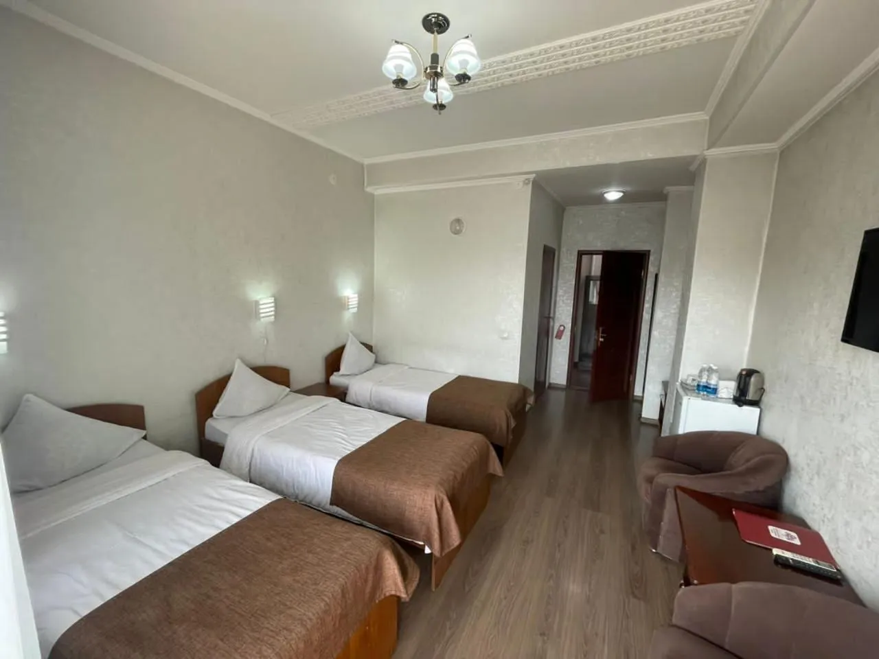 Bed in Hotel Osh-Nuru