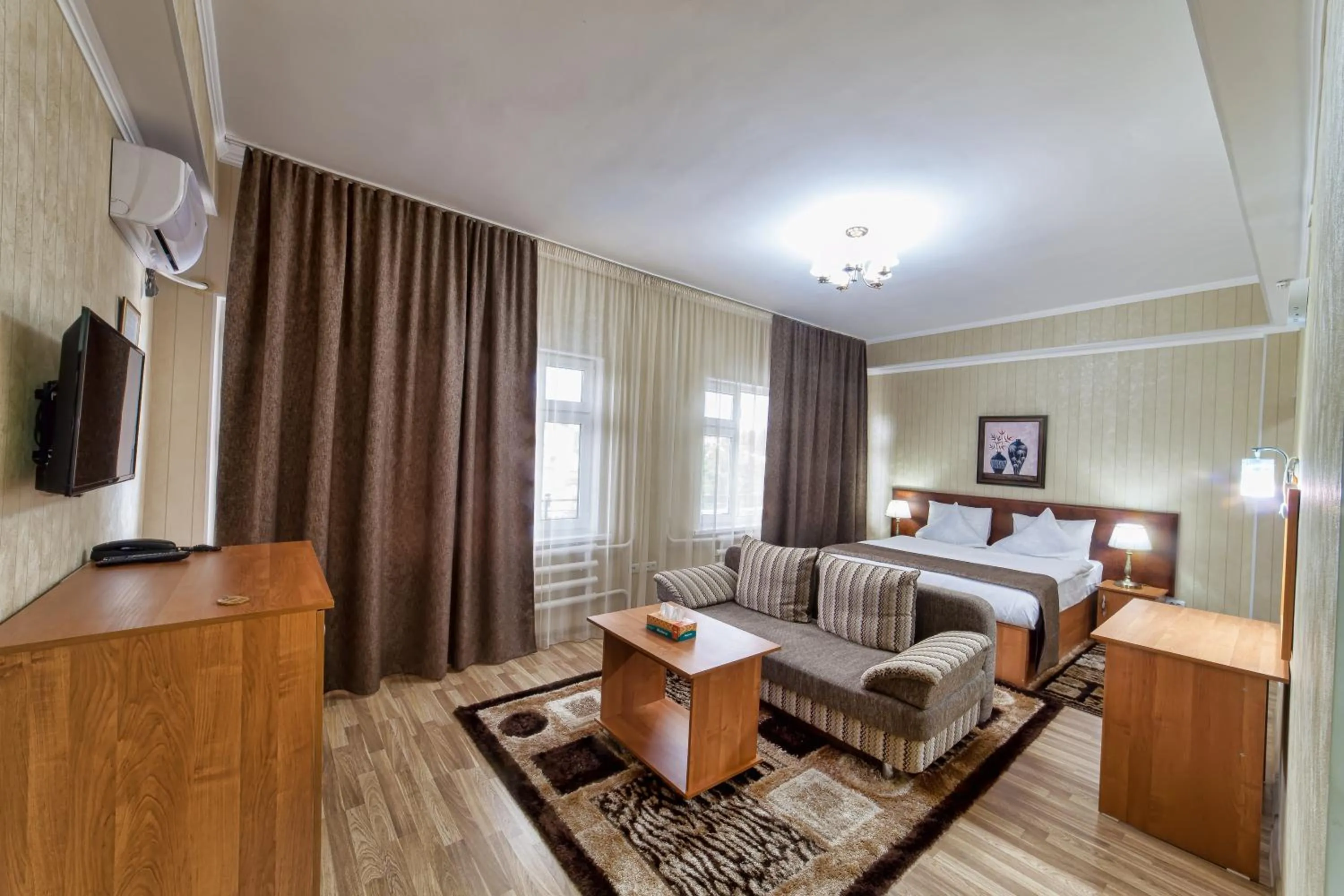 Bathroom, Bed in Hotel Osh-Nuru