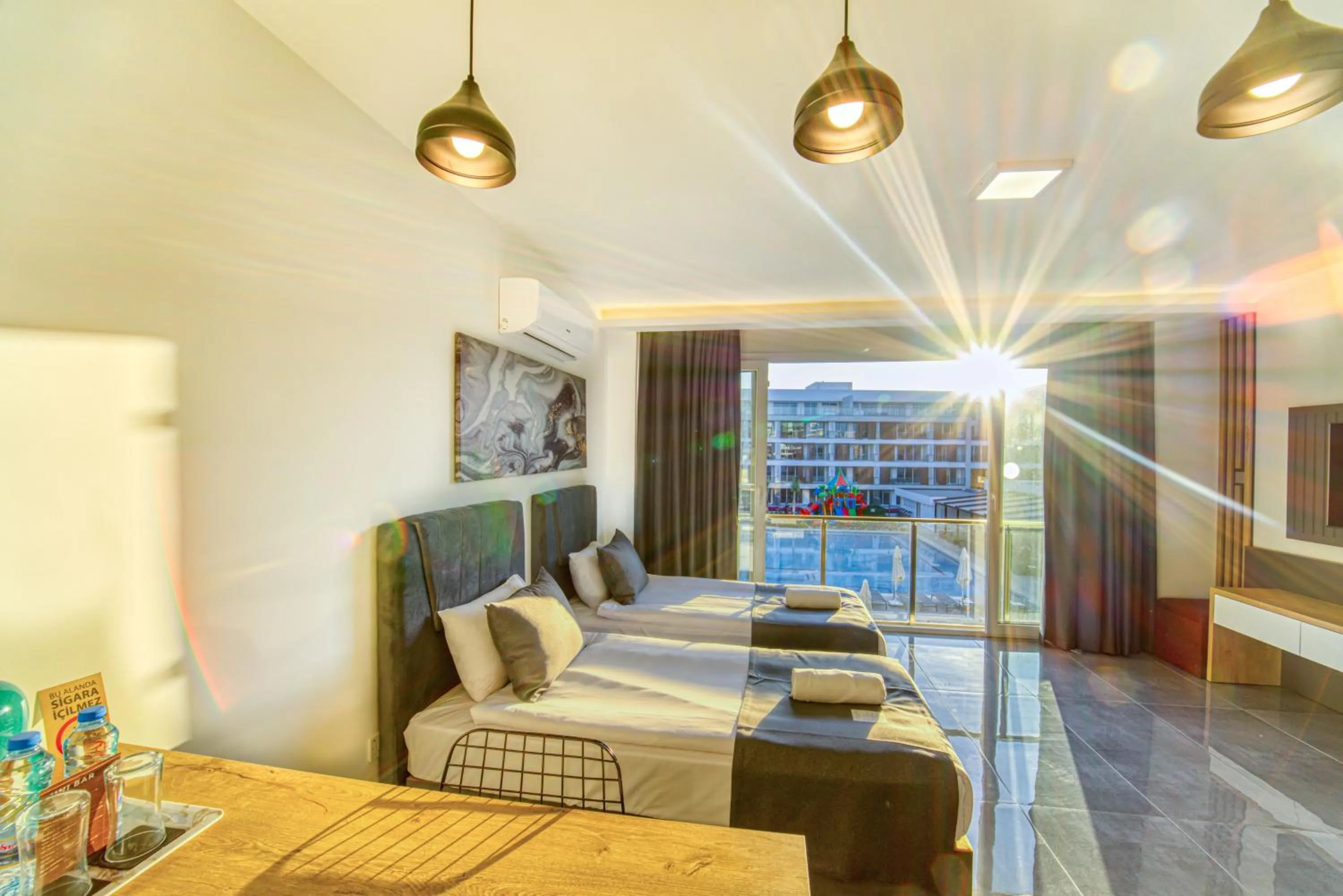 Bed in Courtyard Long Beach Holiday Resort