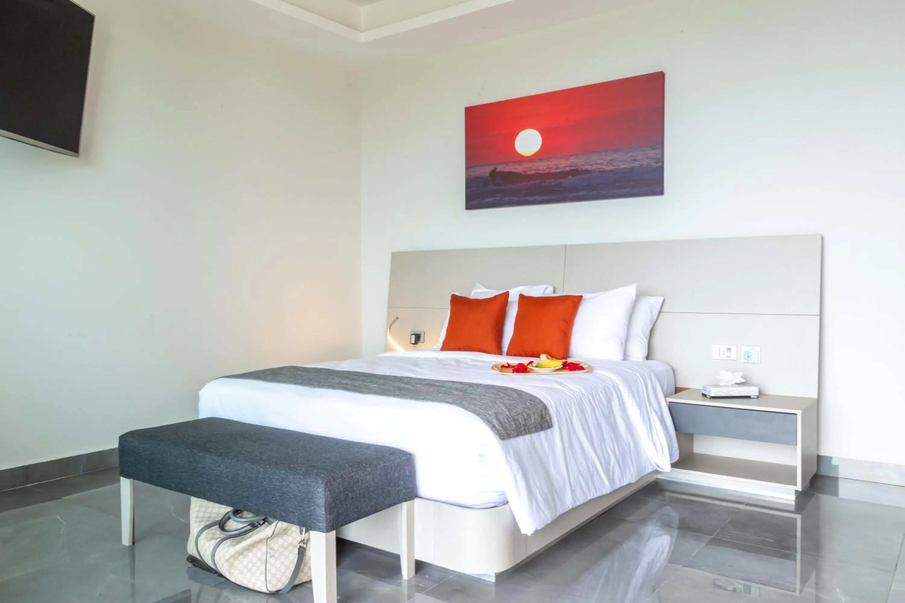 Bed in Fabulous & Exclusive Apartments With Sea View Pool BBQ Garden