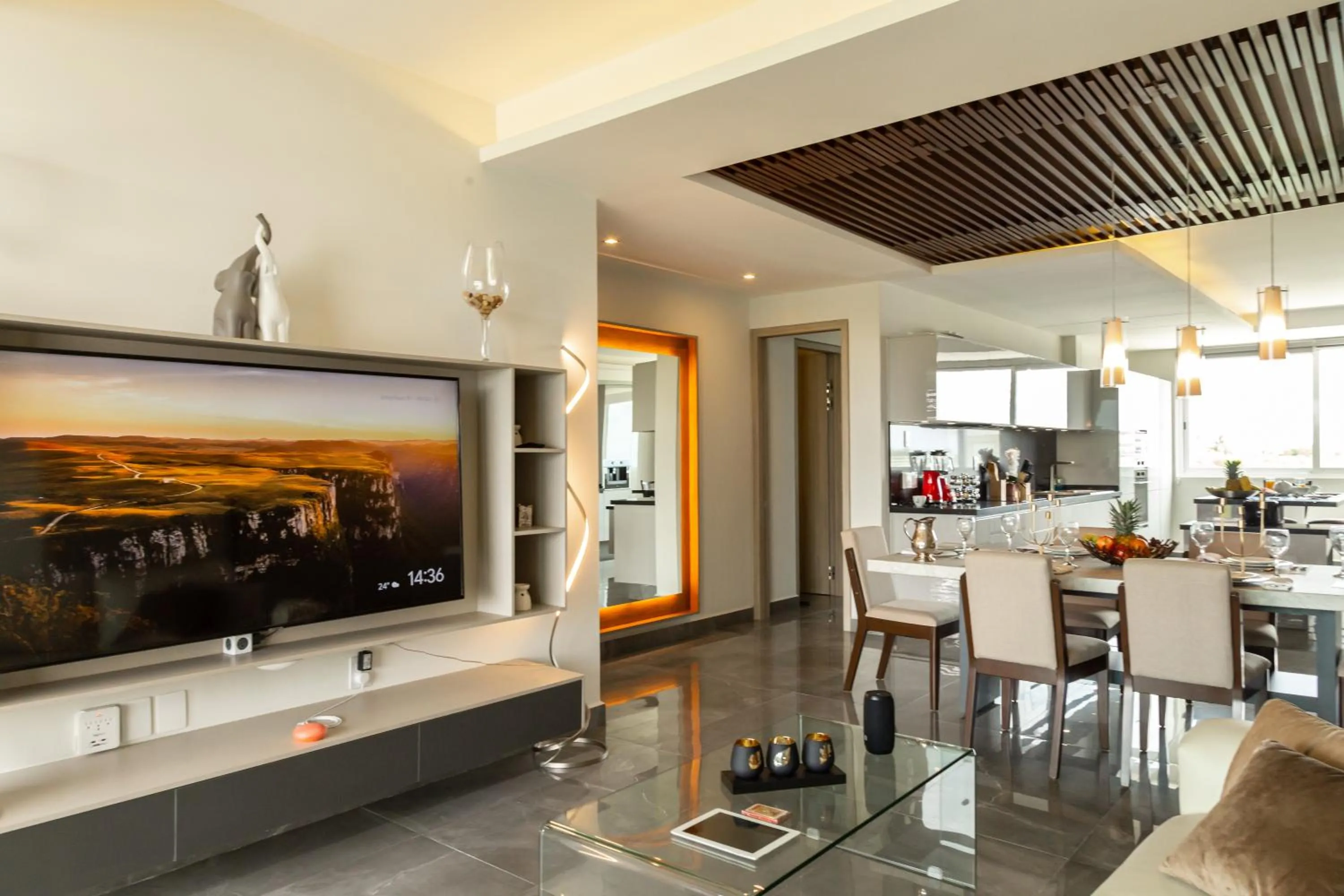 Communal lounge/ TV room in Fabulous & Exclusive Apartments With Sea View Pool BBQ Garden