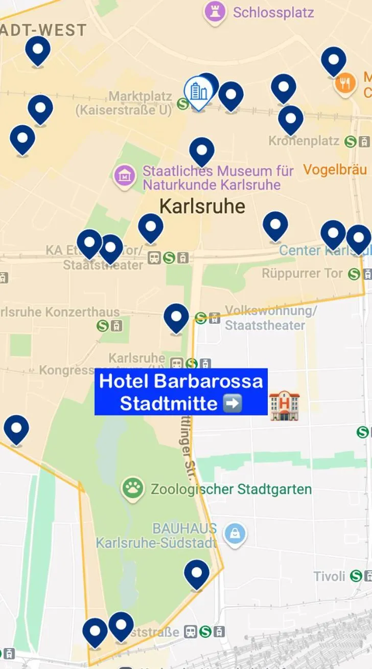 Restaurant/places to eat in Hotel Barbarossa Karlsruhe Stadtmitte