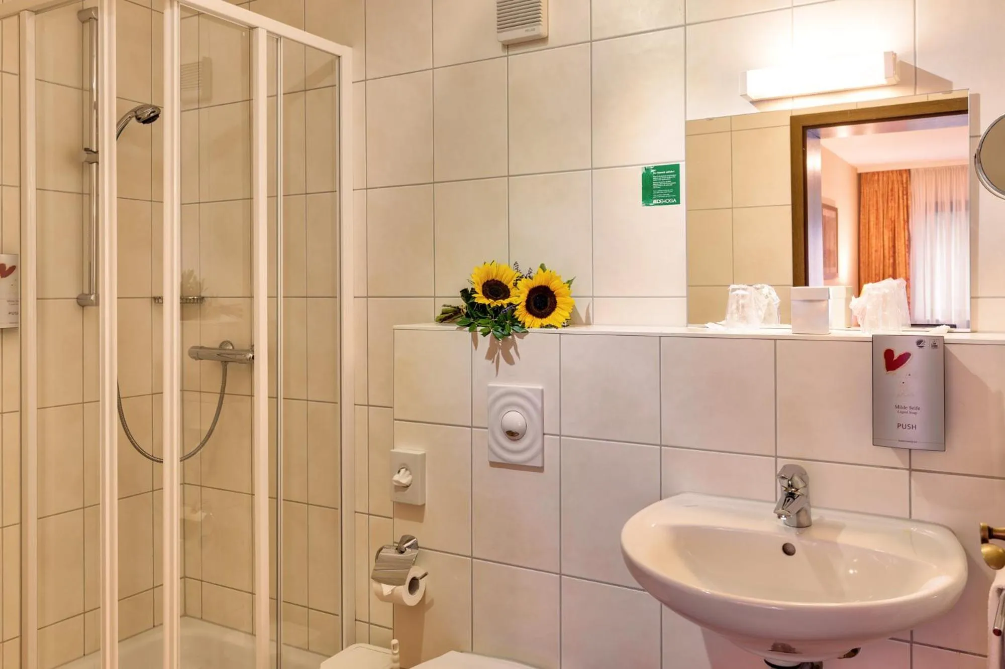 Shower in Hotel Die Kleine Blume