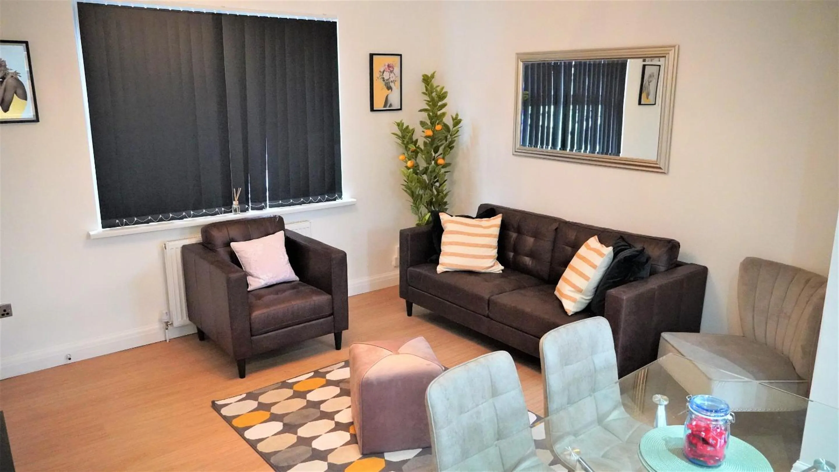 Living room in Cowper Townhouse