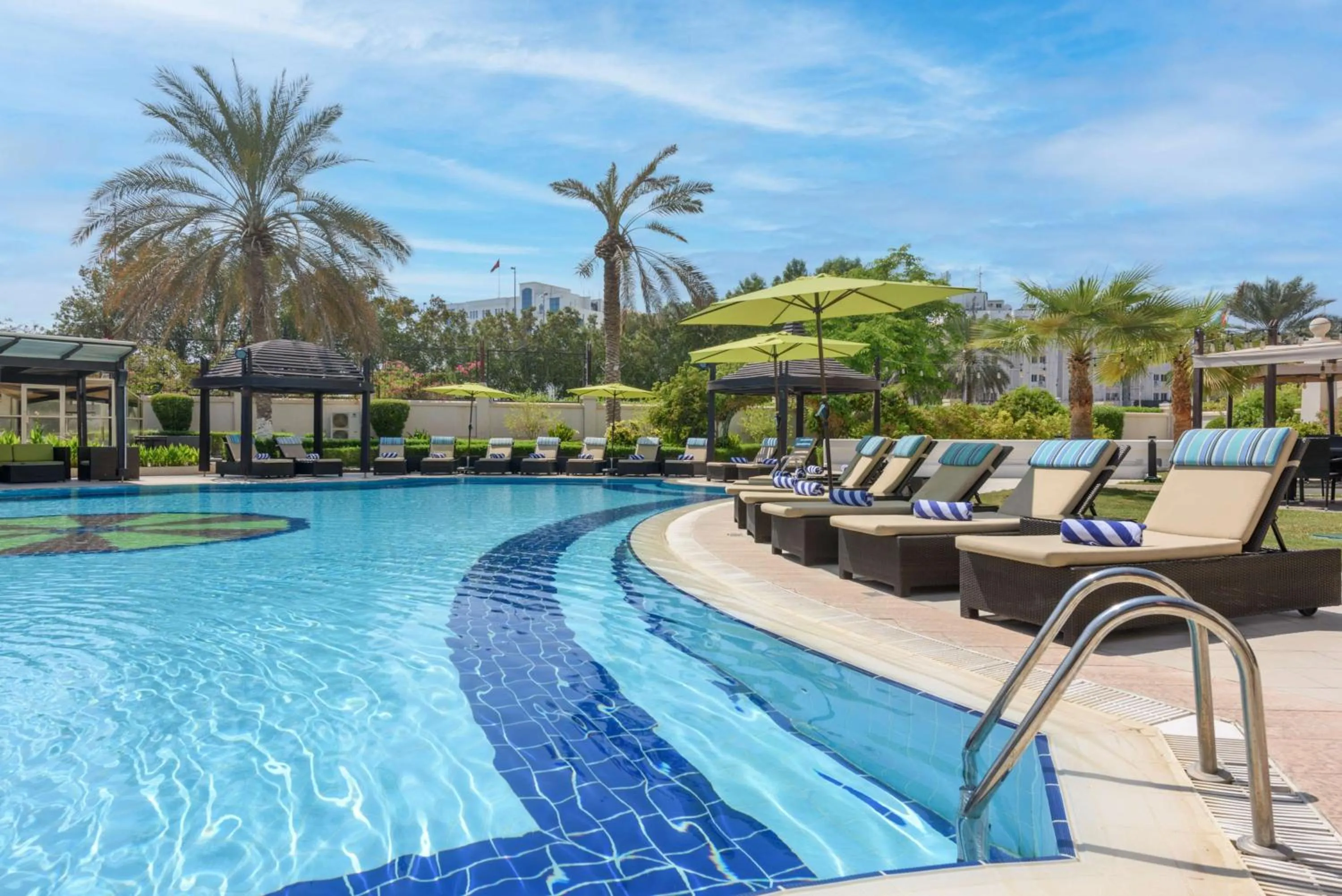Pool view in Radisson Blu Hotel, Muscat