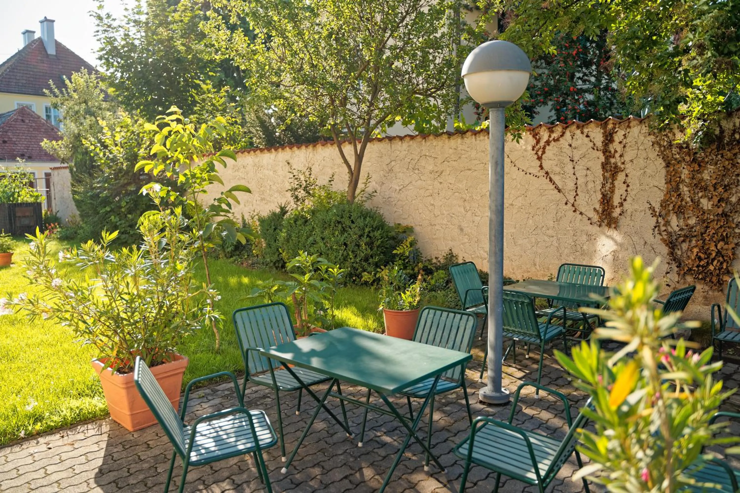 Garden in Radfahrerherberge Krems