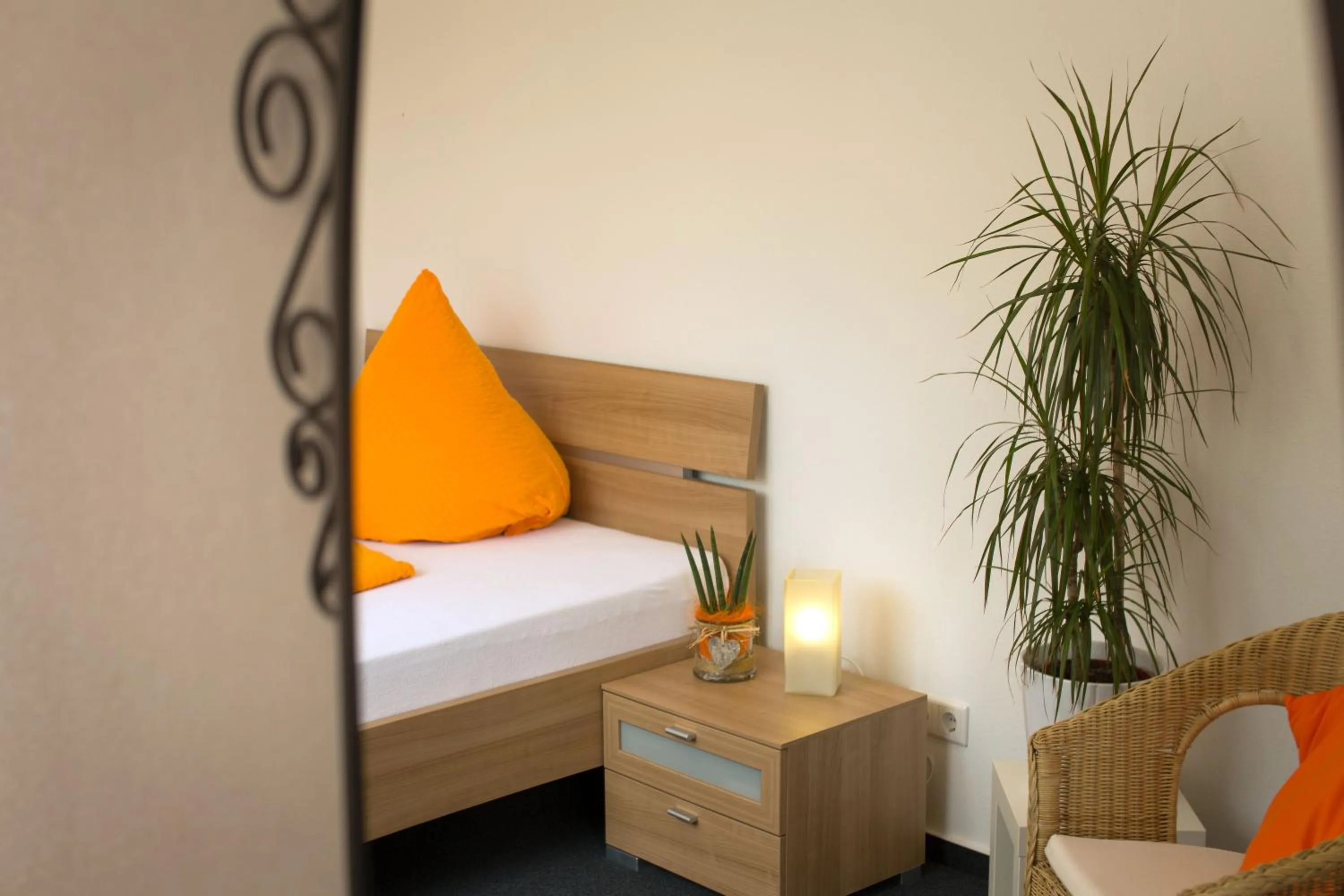 Decorative detail, Bed in Hotel Emmerich