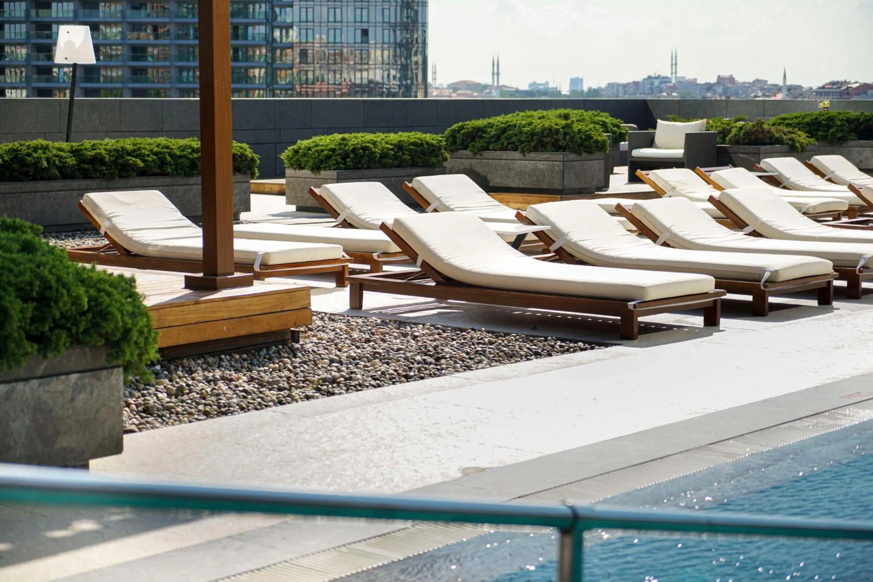 Pool view in Hilton Istanbul Bomonti