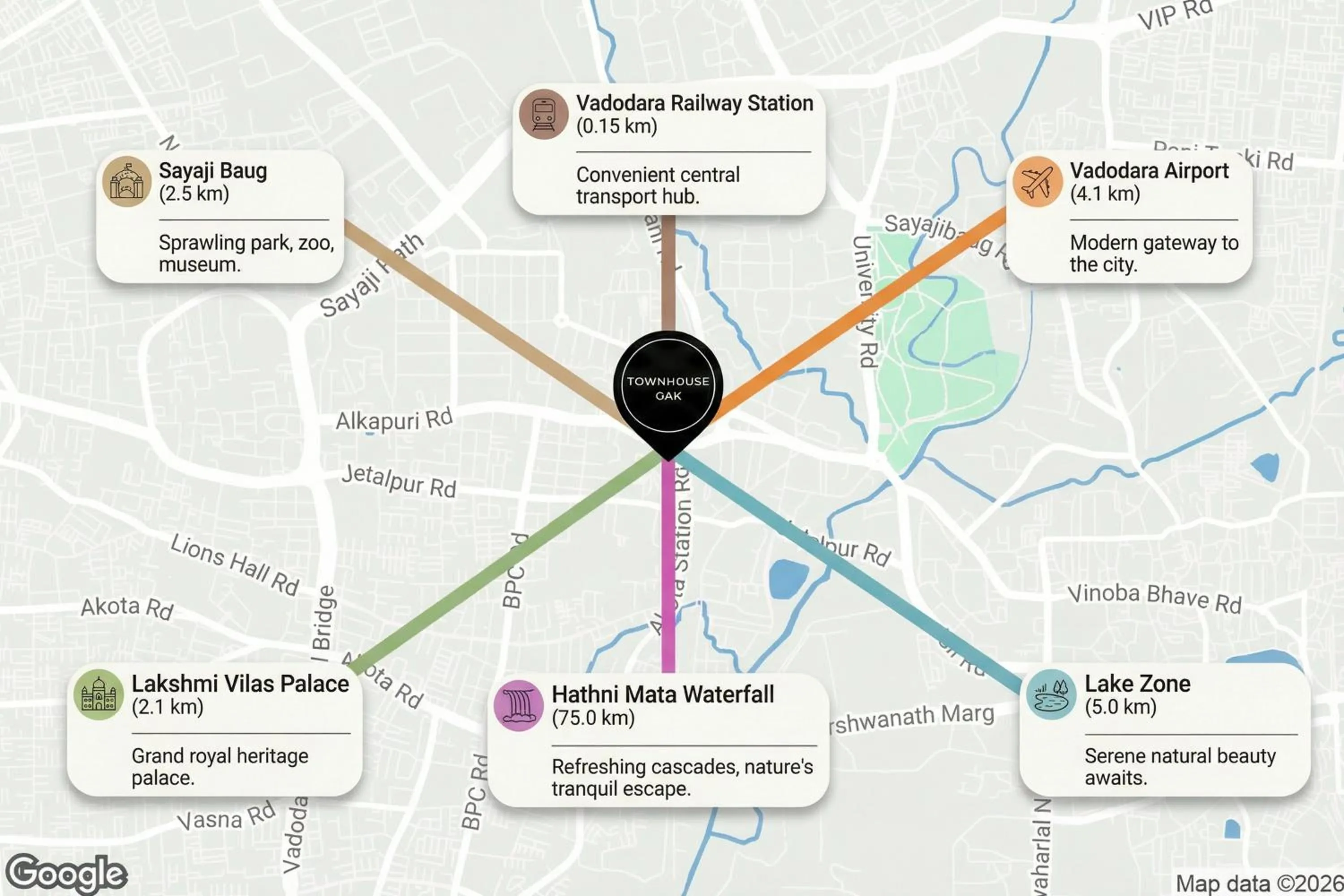Nearby landmark in Super Townhouse Vadodara Railway Station Road Formerly Hotel Raajpath