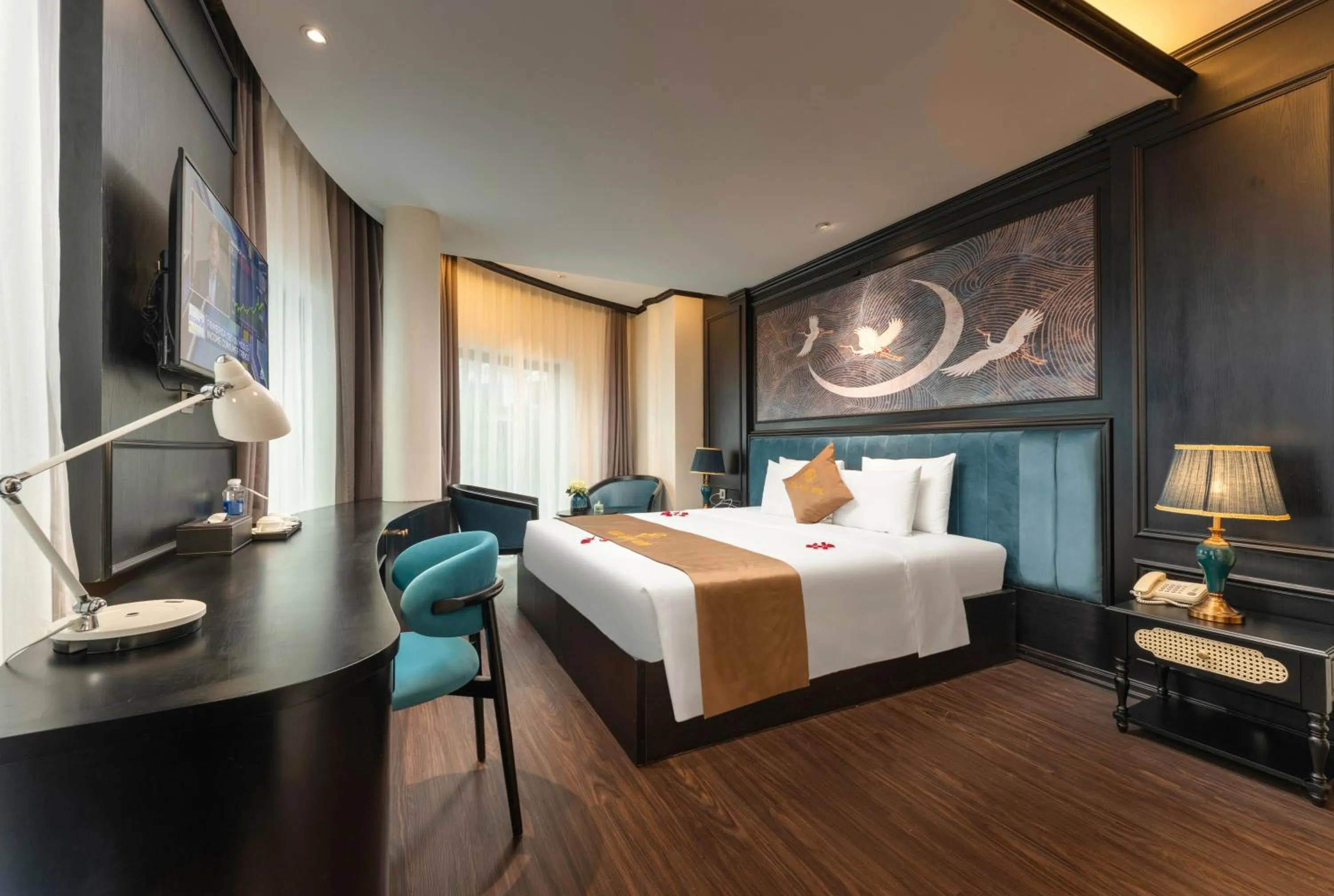 Photo of the whole room, Bed in HALO HANOI HOTEL