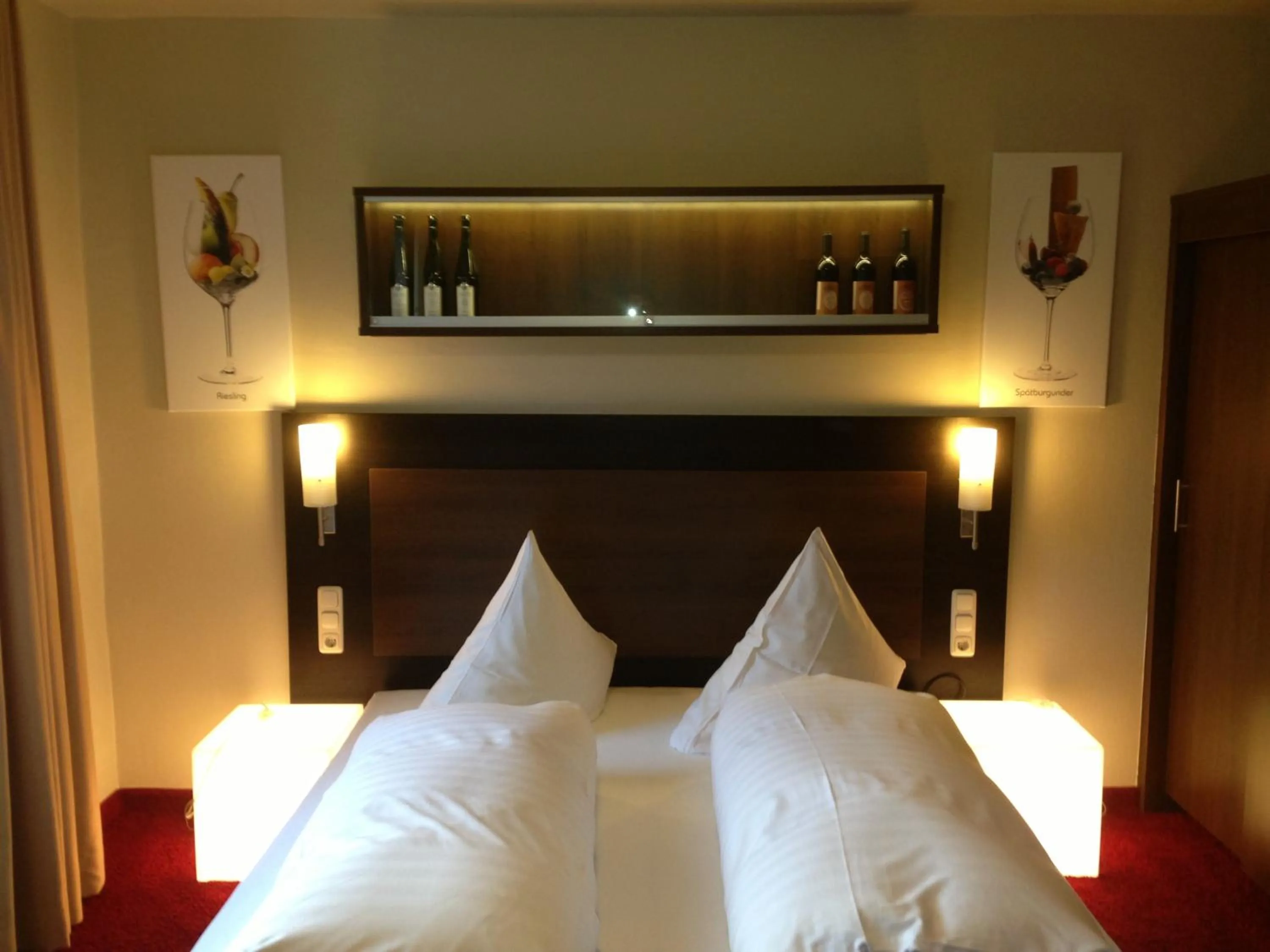 Bed in Rheinhotel Lamm