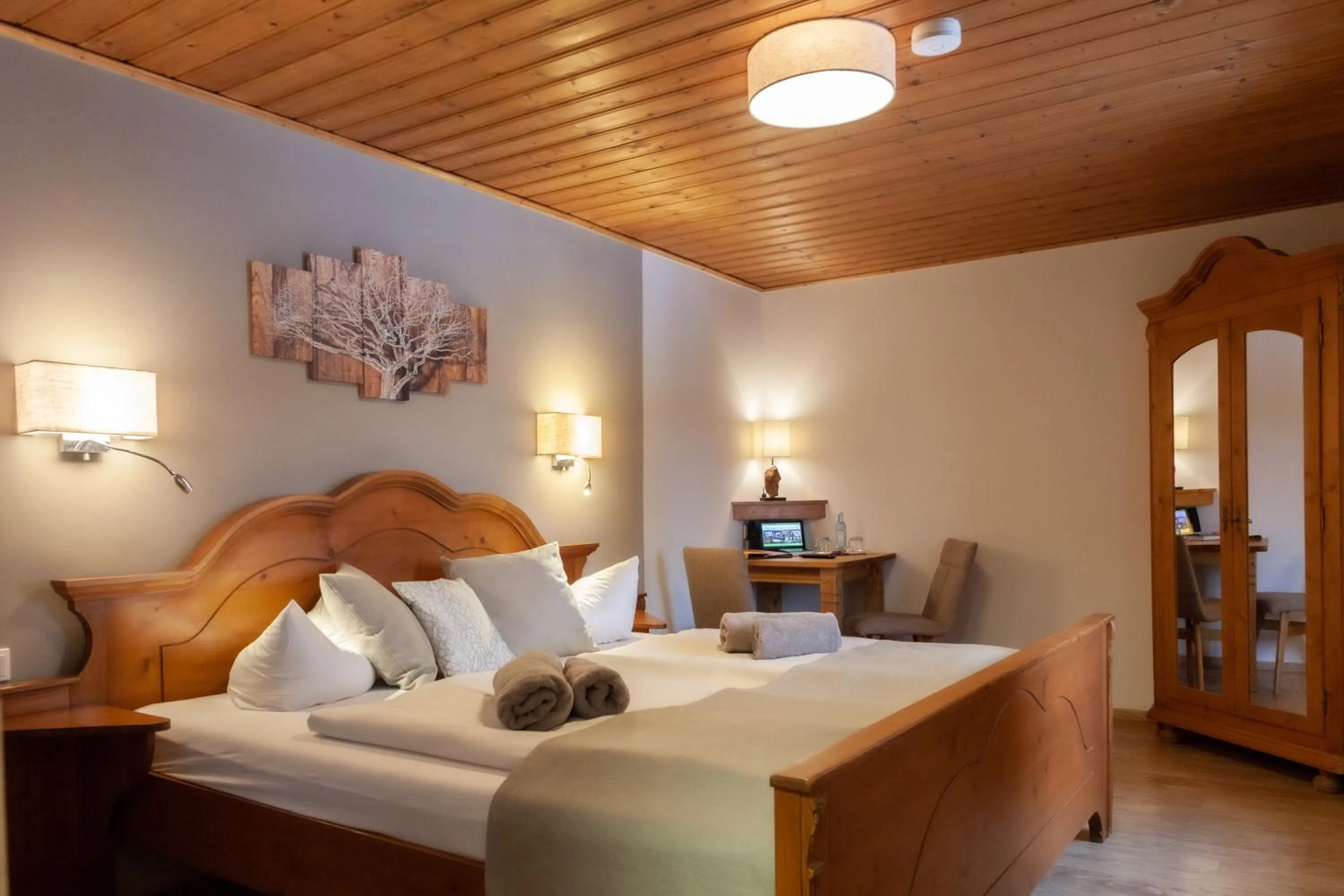 Bedroom, Bed in Naturhotel Gasthof Bärenfels