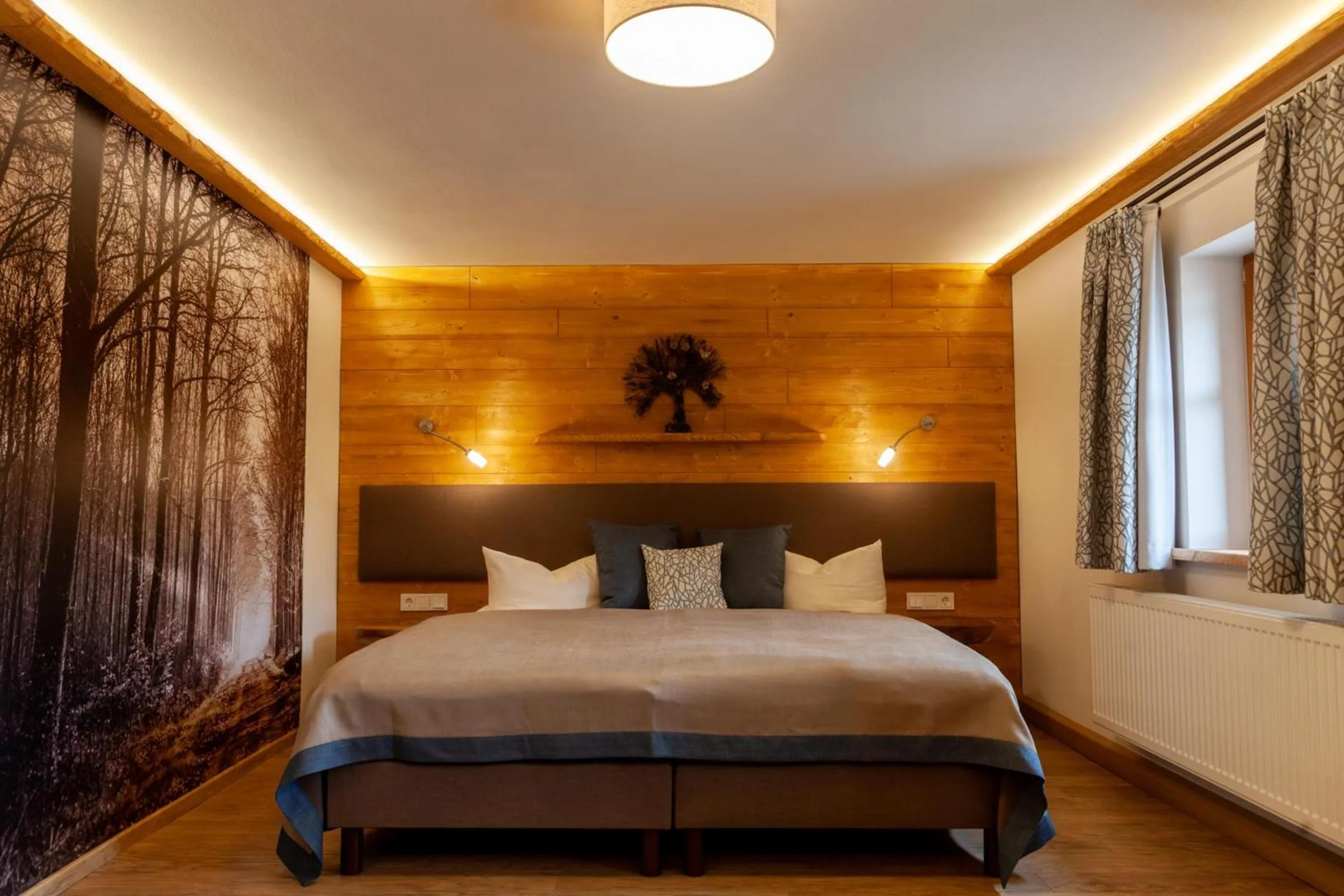 Bed in Naturhotel Gasthof Bärenfels