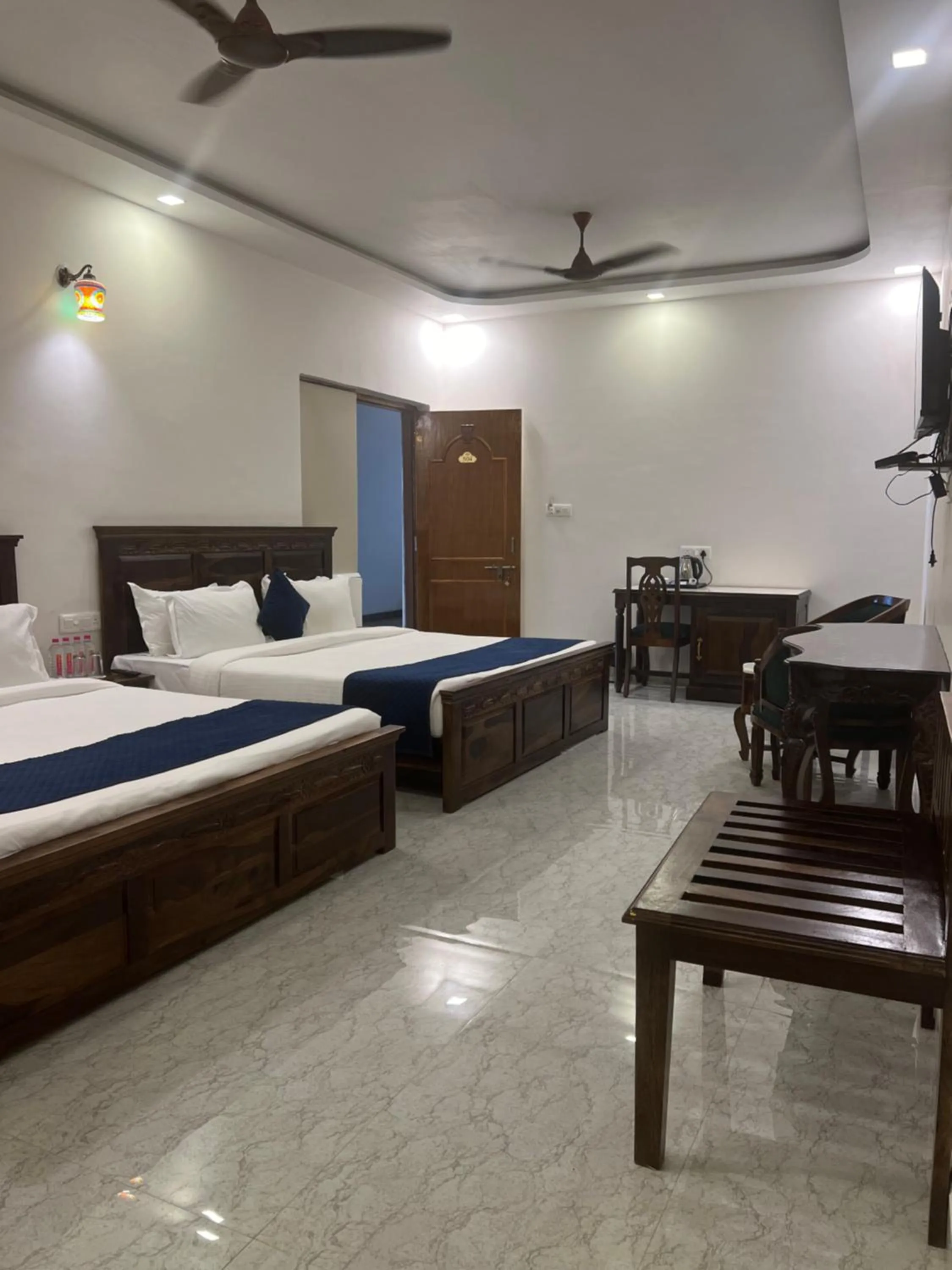 Bed in Rangmahal Pushkar by DIV HOSPITALITY