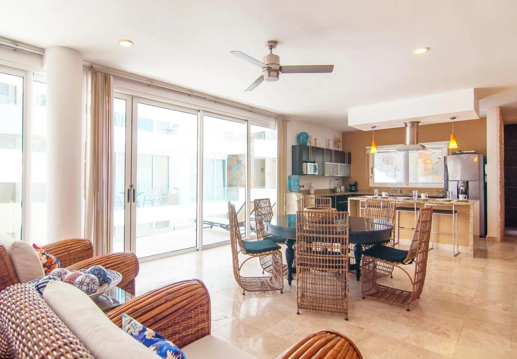 Seating area in Exceptional Location Near Beach, Pool-View Balcony