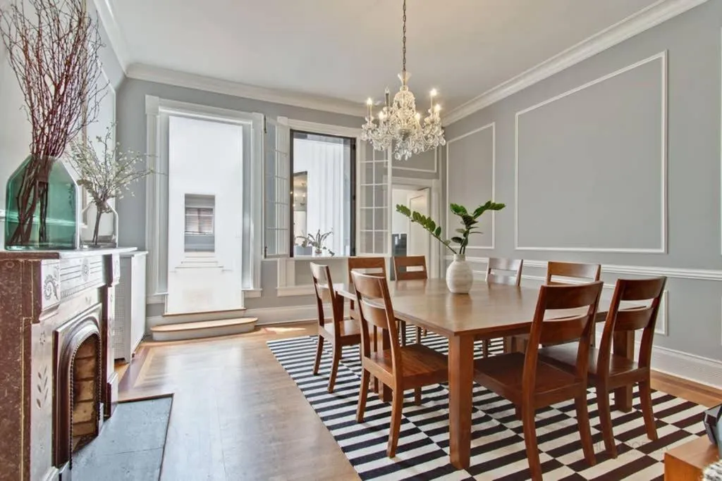 Dining area in Historic luxury Townhouse in Downtown Chicago