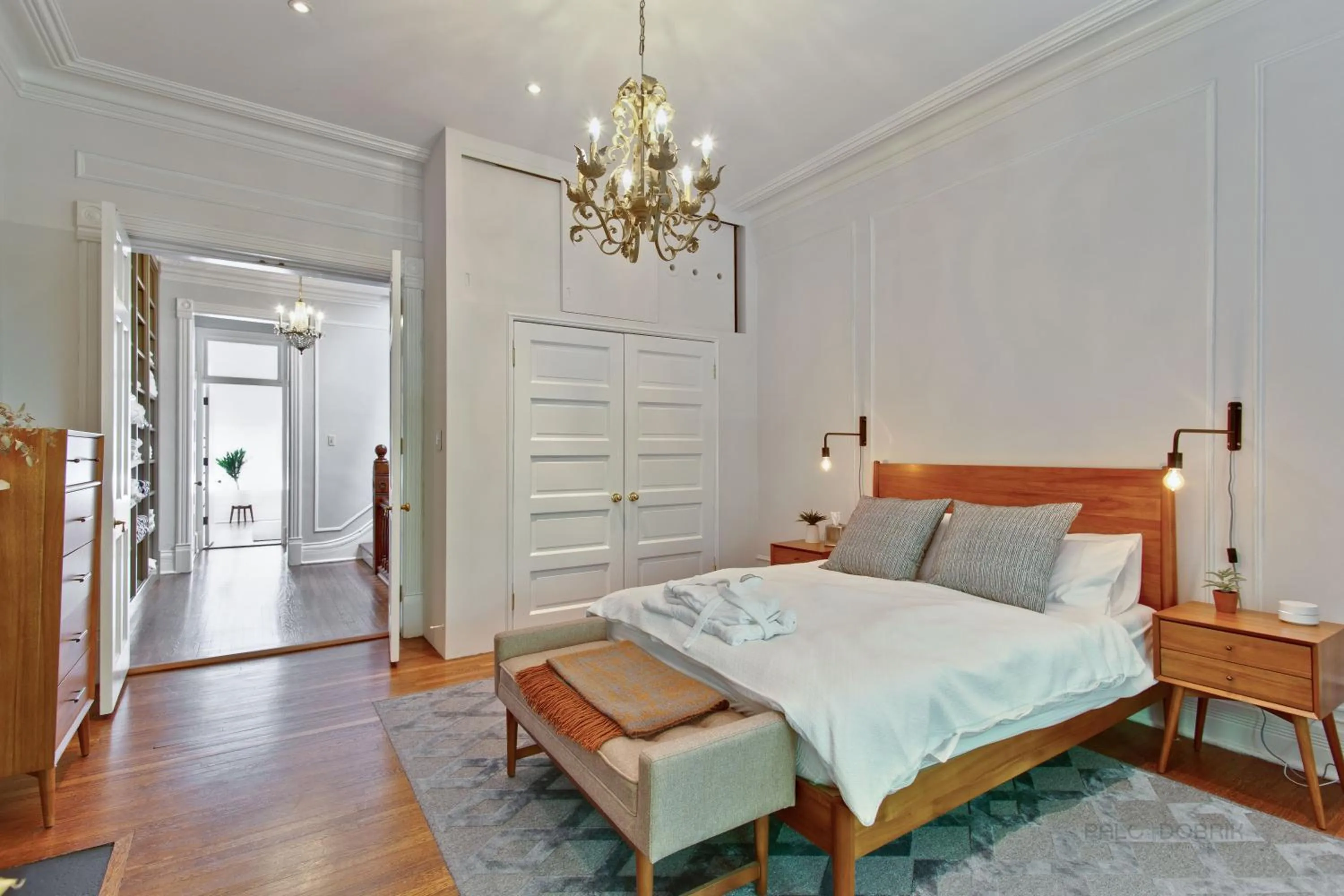 Bedroom, Bed in Historic luxury Townhouse in Downtown Chicago