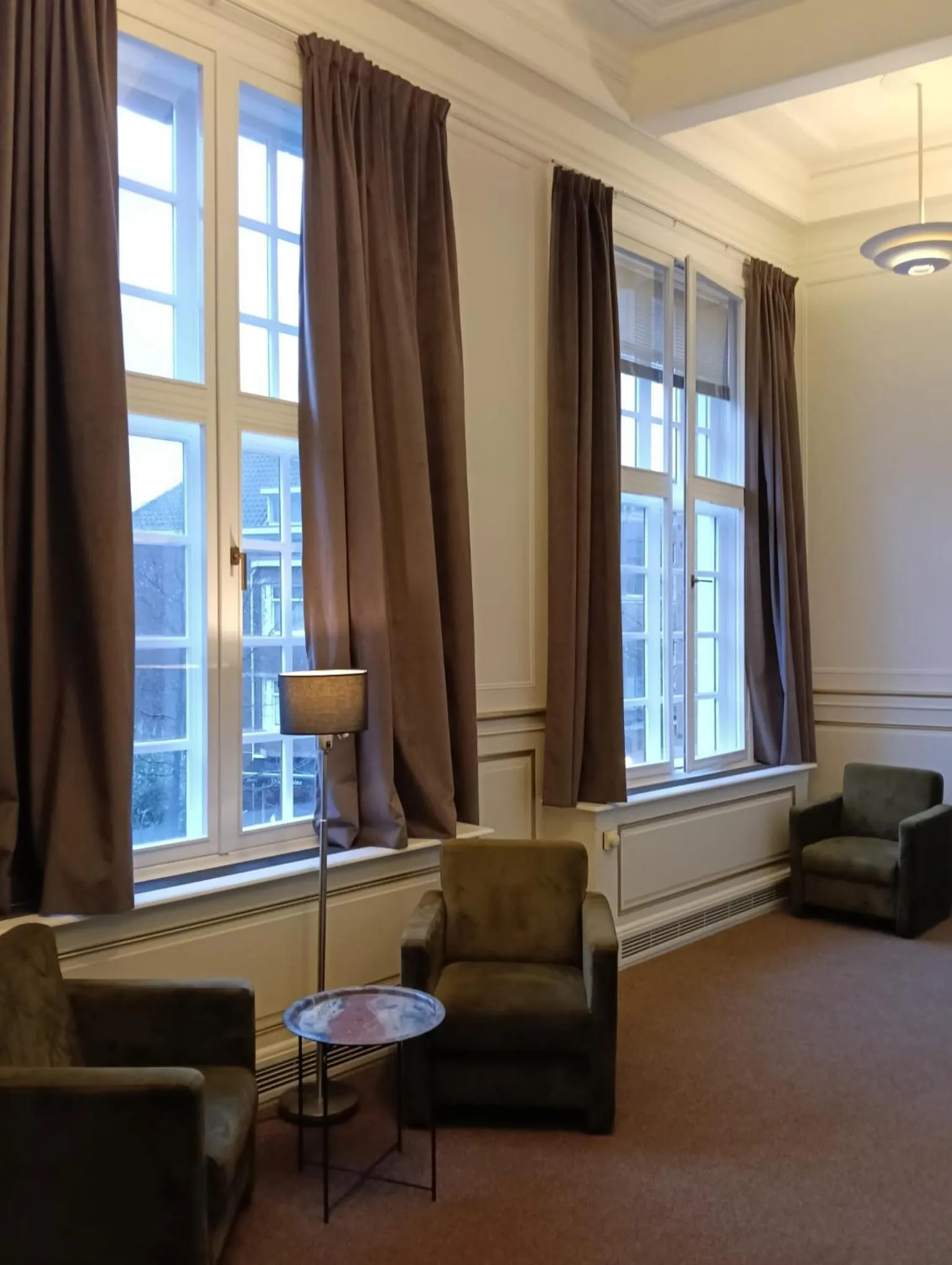 Seating area in The Velvet Lodge