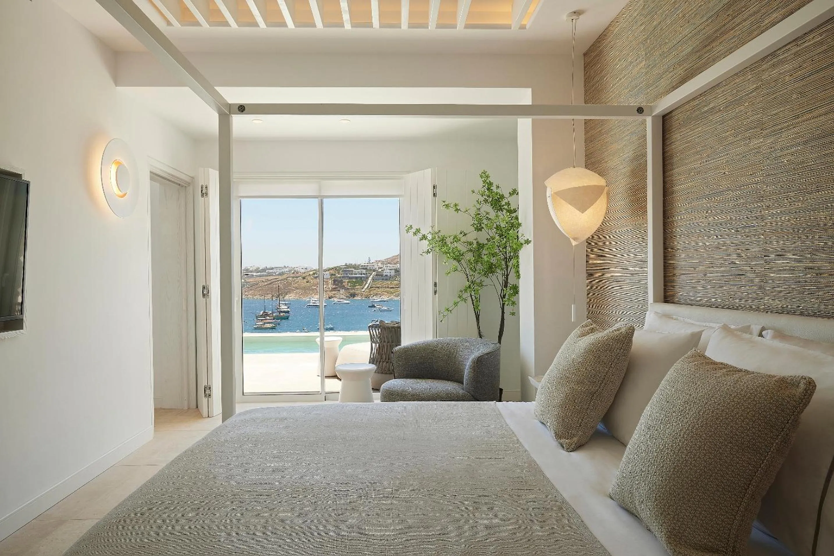 Sea view, Bed in Once in Mykonos - Designed for Adults