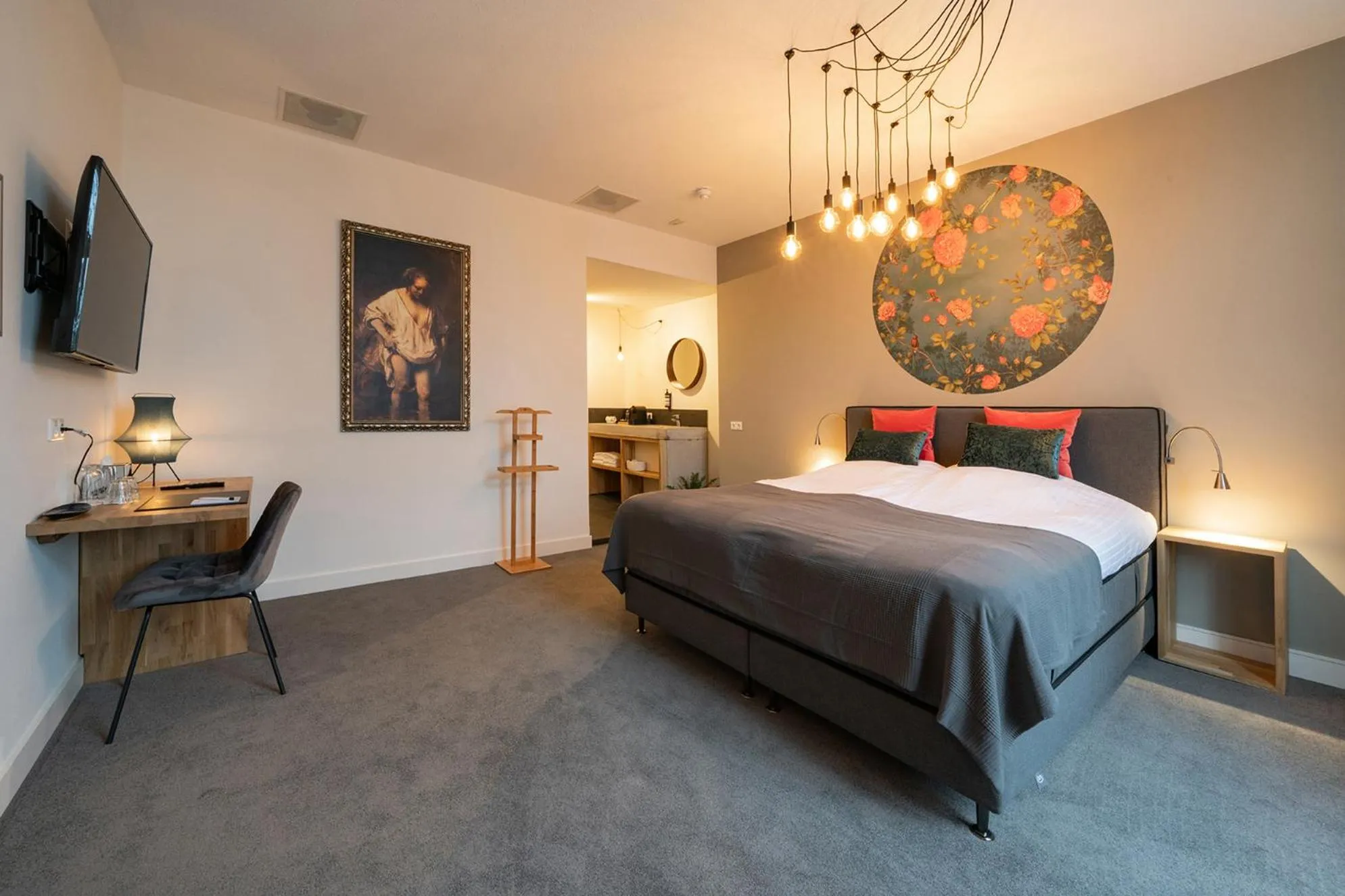 Bedroom, Bed in Boutique hotel & brasserie de Heerlyckheid