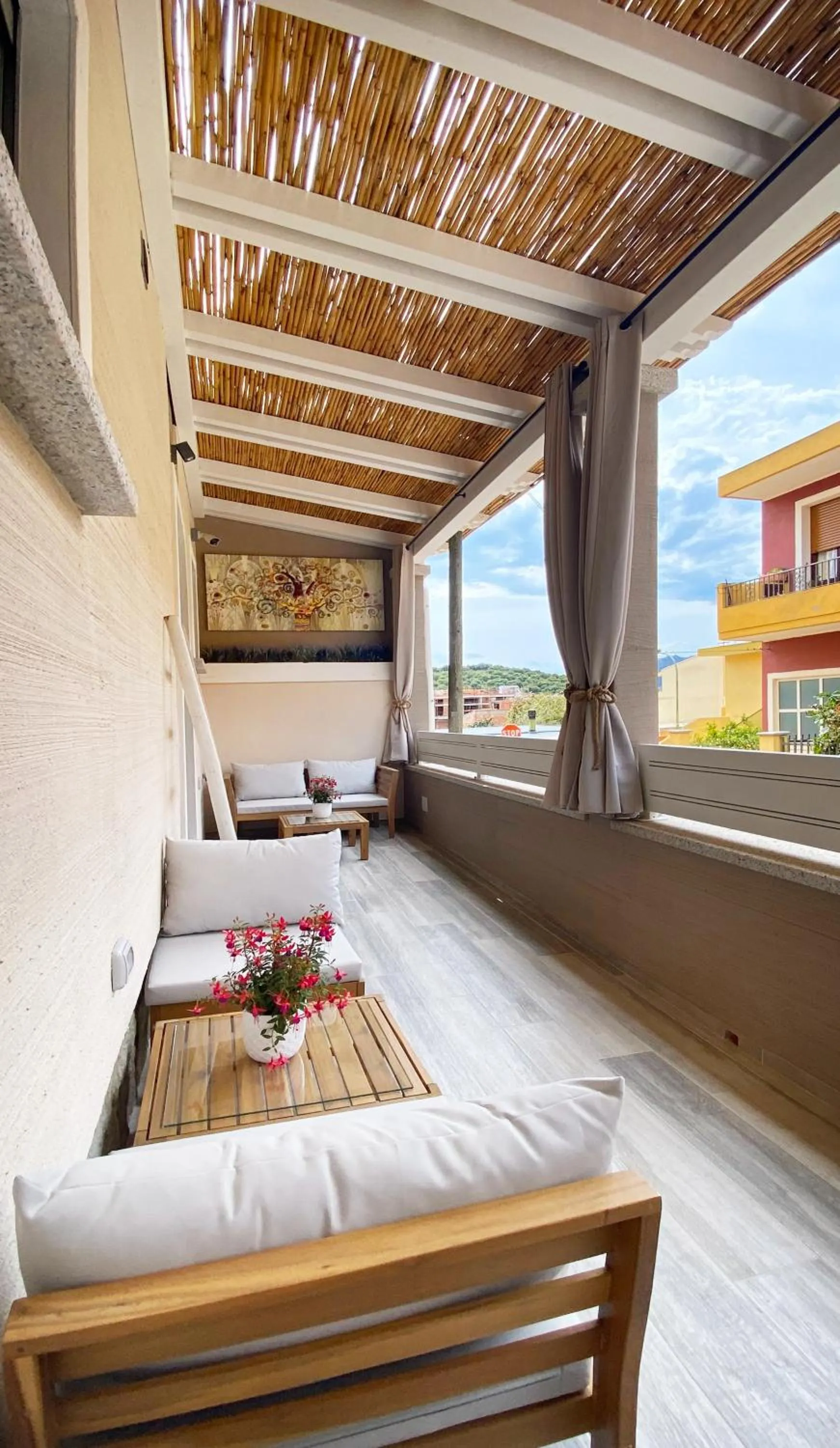 Patio, Bed in Elis b&b Villasimius