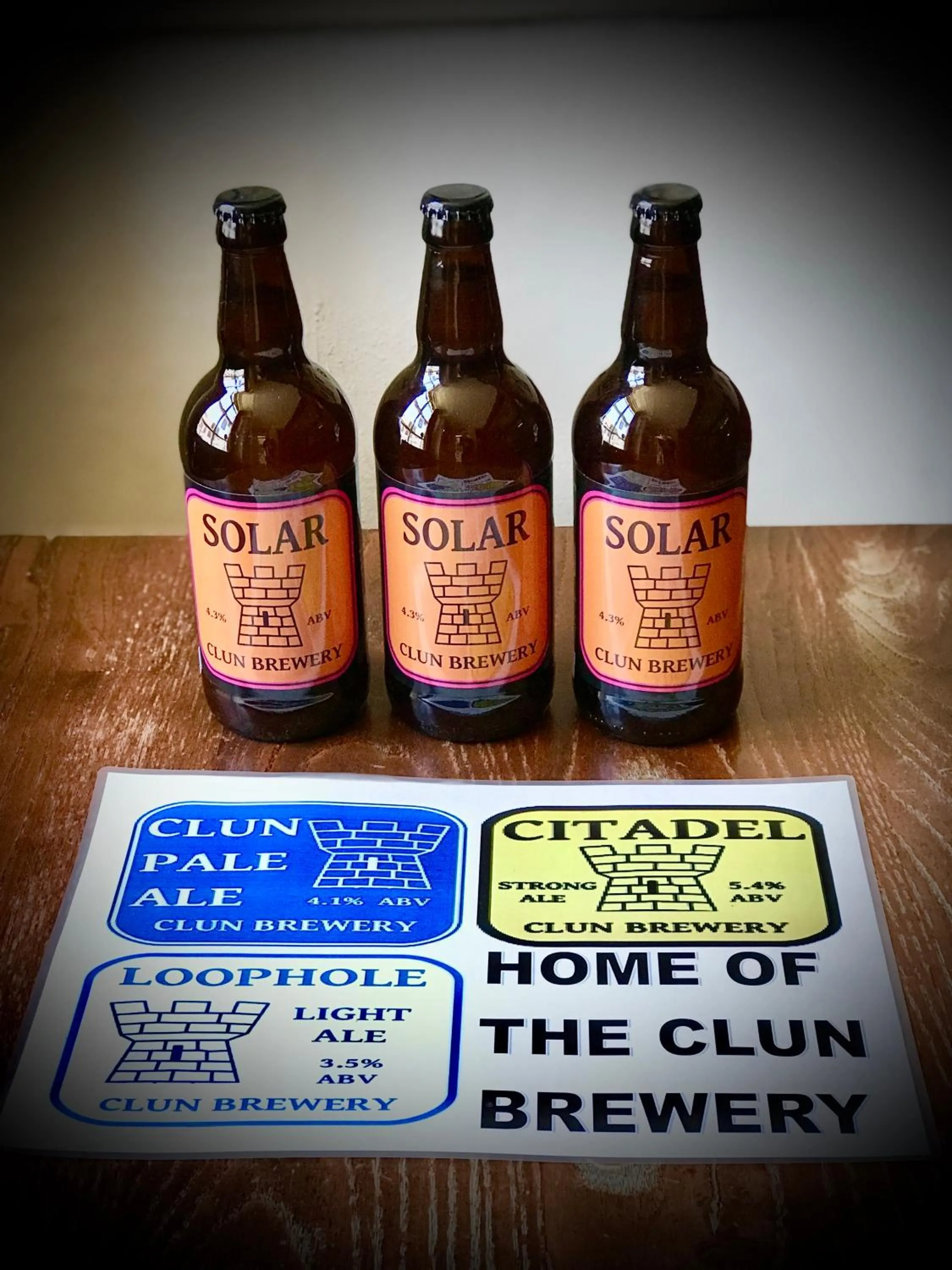 Alcoholic drinks in The White Horse Inn, Clun