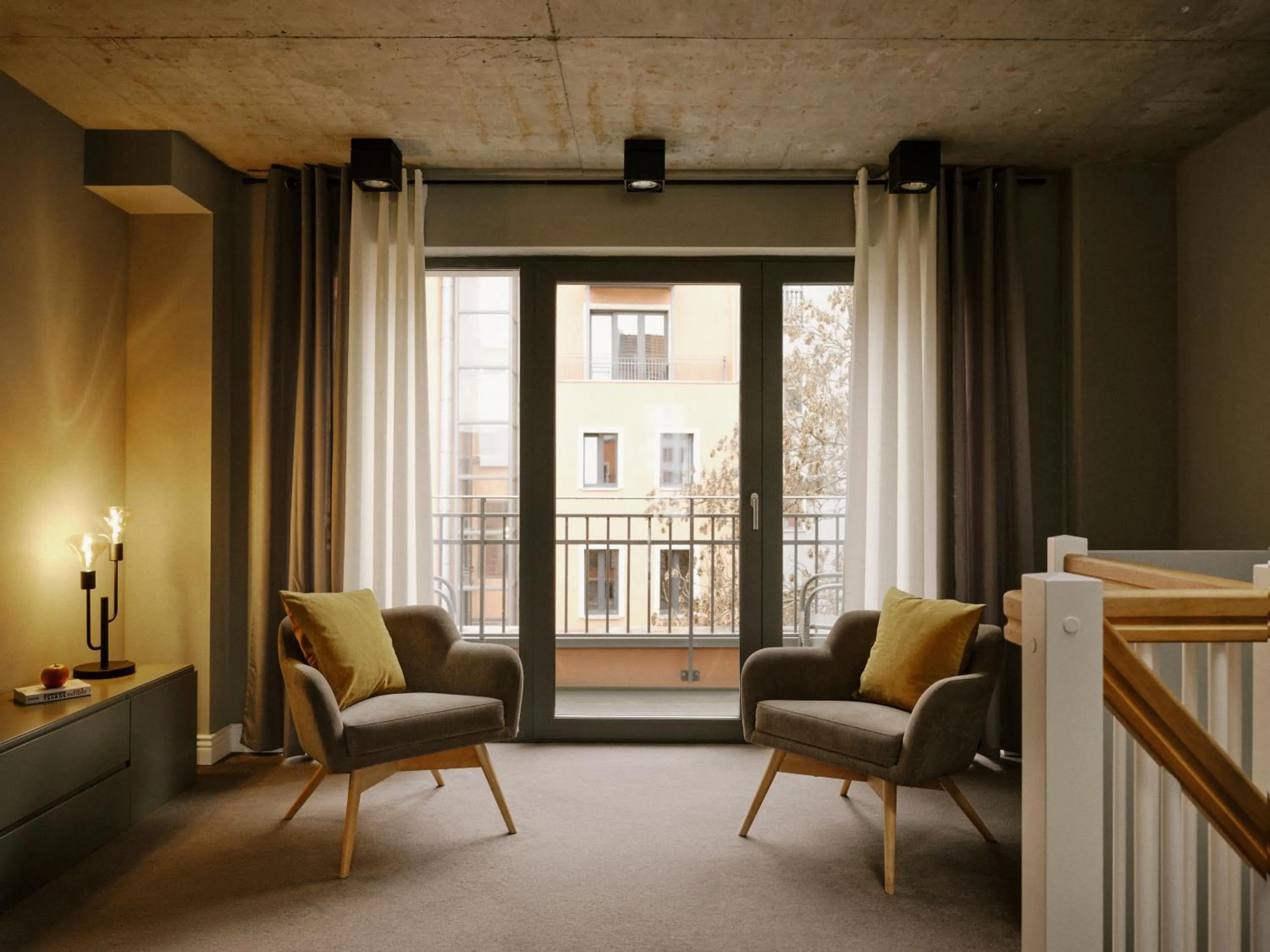 Seating area in Art Apartments