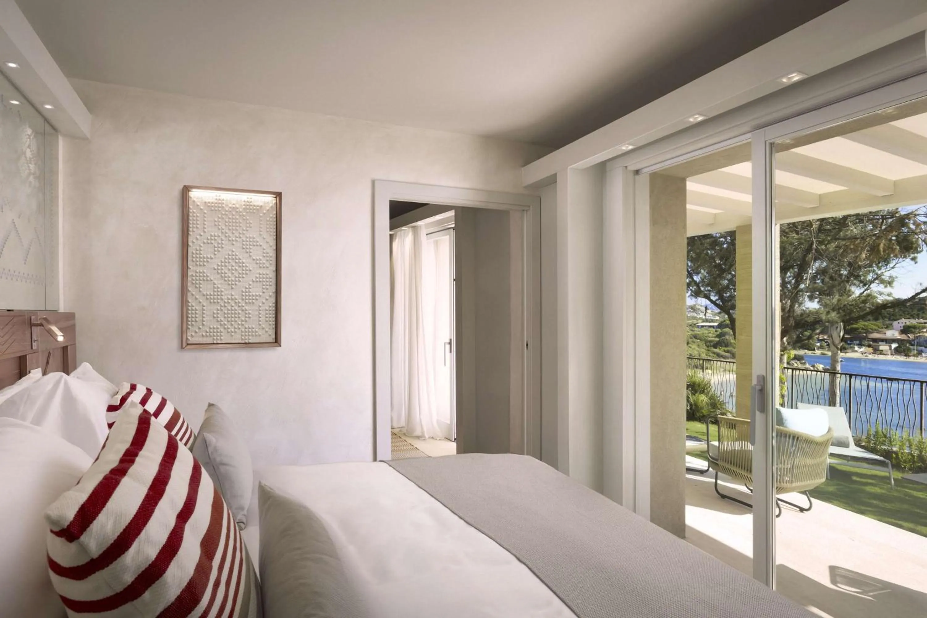 View (from property/room), Bed in 7Pines Resort Sardinia - A Destination By Hyatt