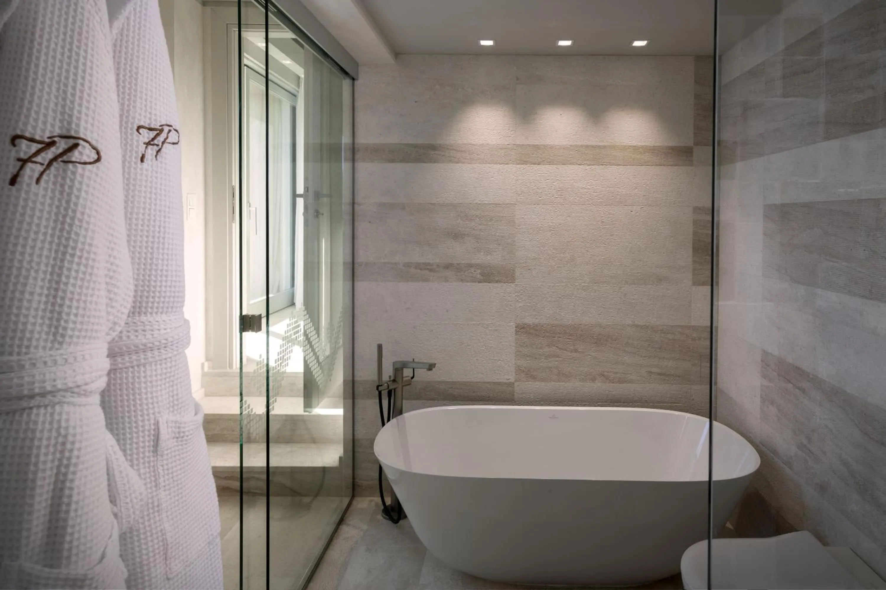 Shower in 7Pines Resort Sardinia - A Destination By Hyatt