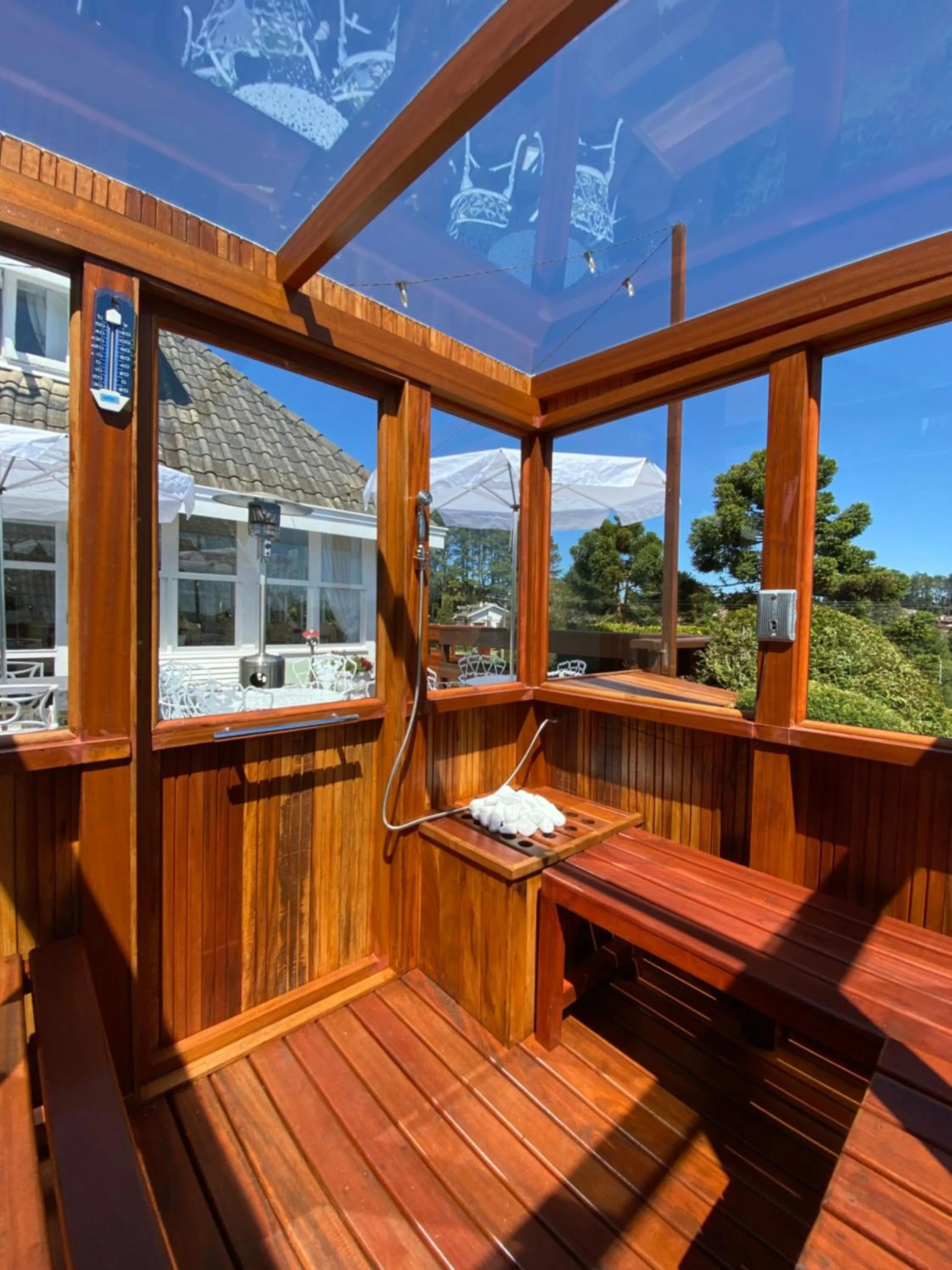 Sauna in Pousada Chateau Colinas