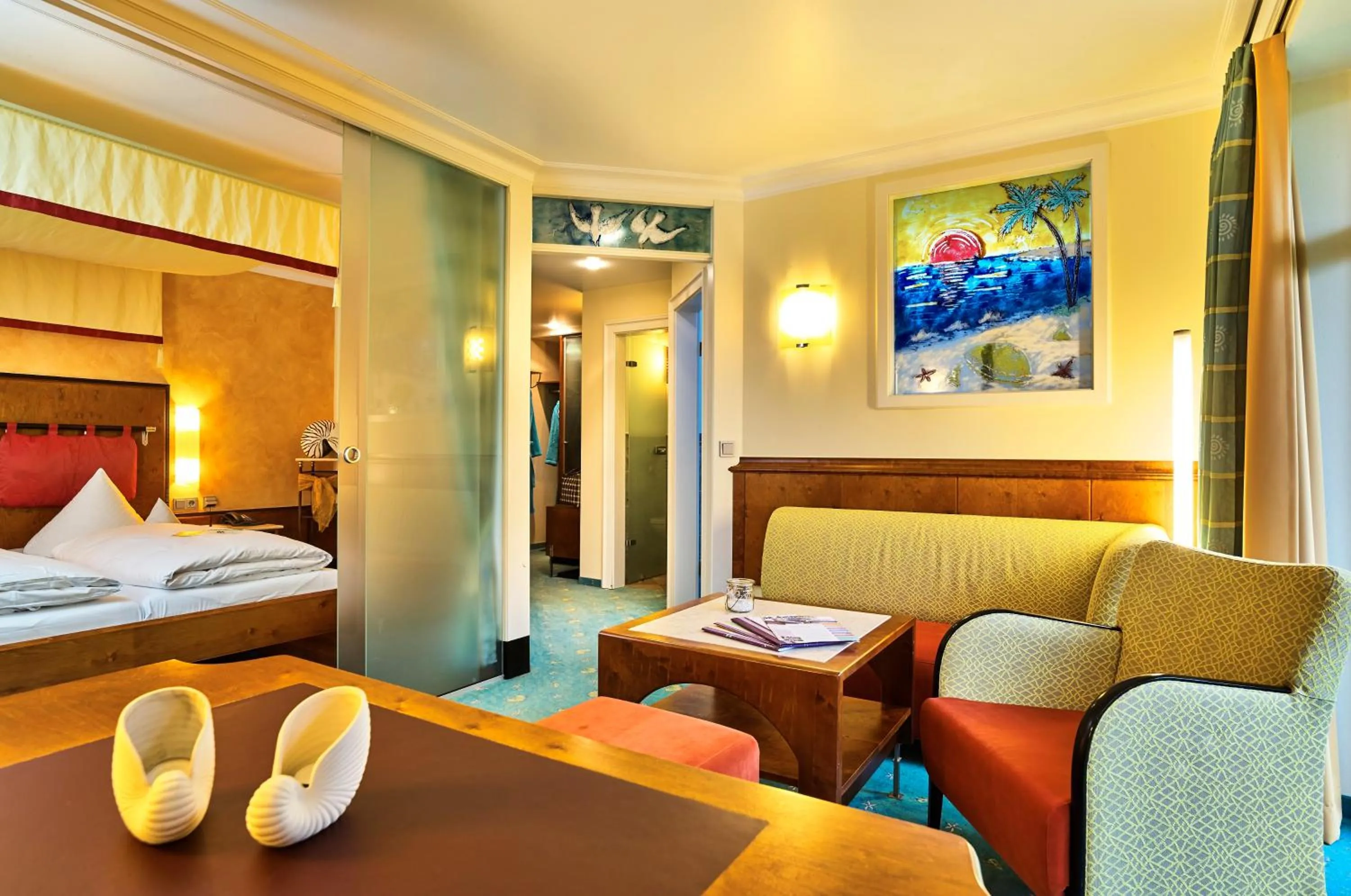 Living room, Bed in Spirit & SPA Birkenhof am Elfenhain