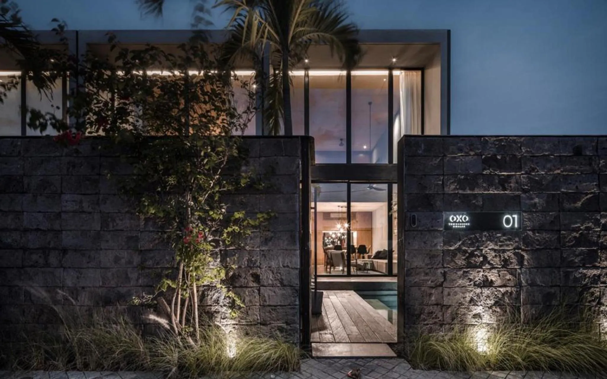 Facade/entrance in OXO Townhouses Umalas - Close to Seminyak & Canggu