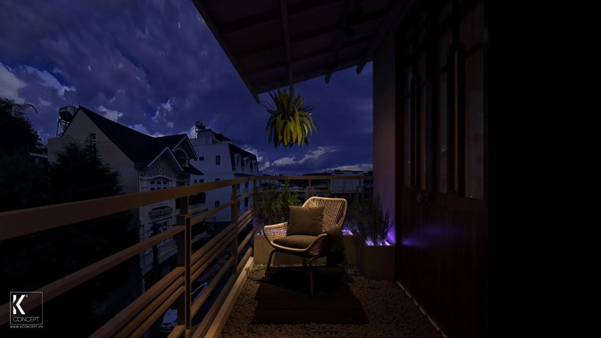 Balcony/Terrace in Blue Fingers KRoom Dalat