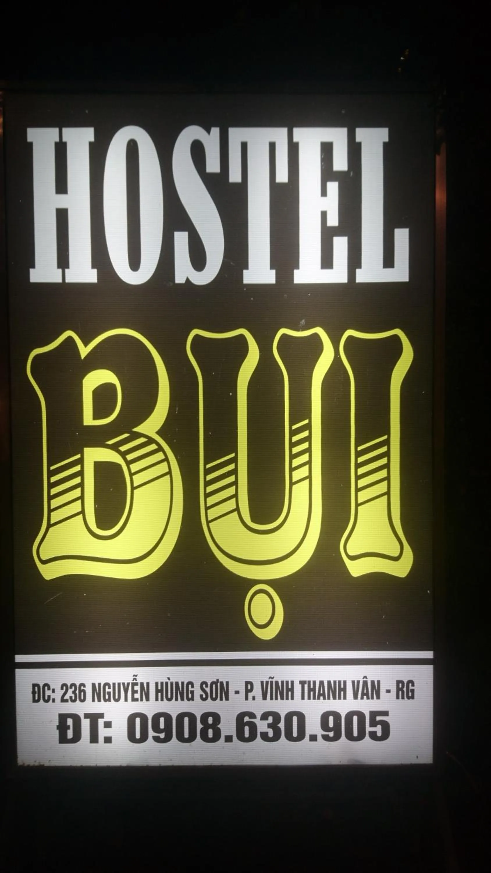 Logo/Certificate/Sign in Bụi Hostel - Ferry to Rạch Giá