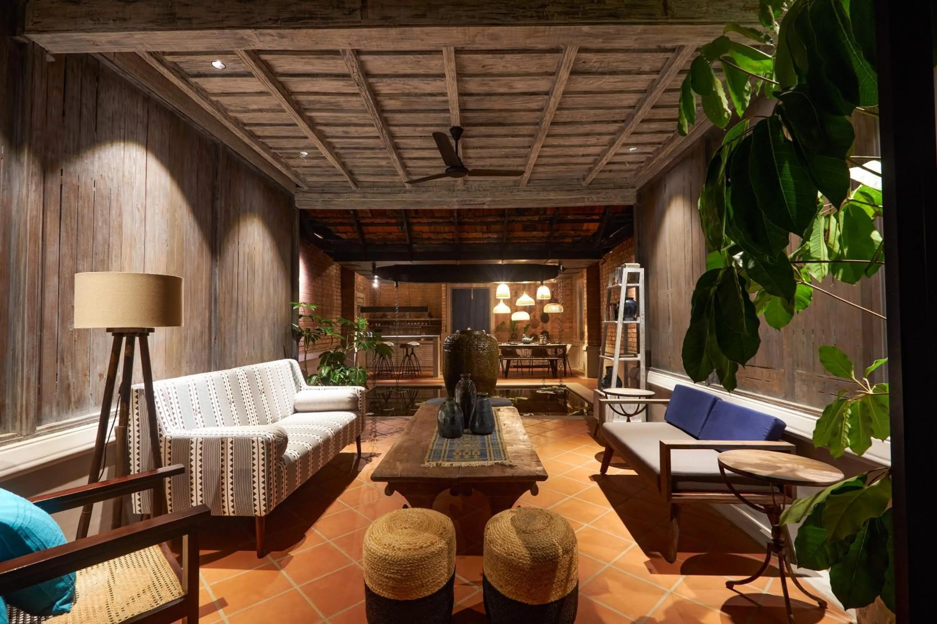 Living room in Periyar River Lodge