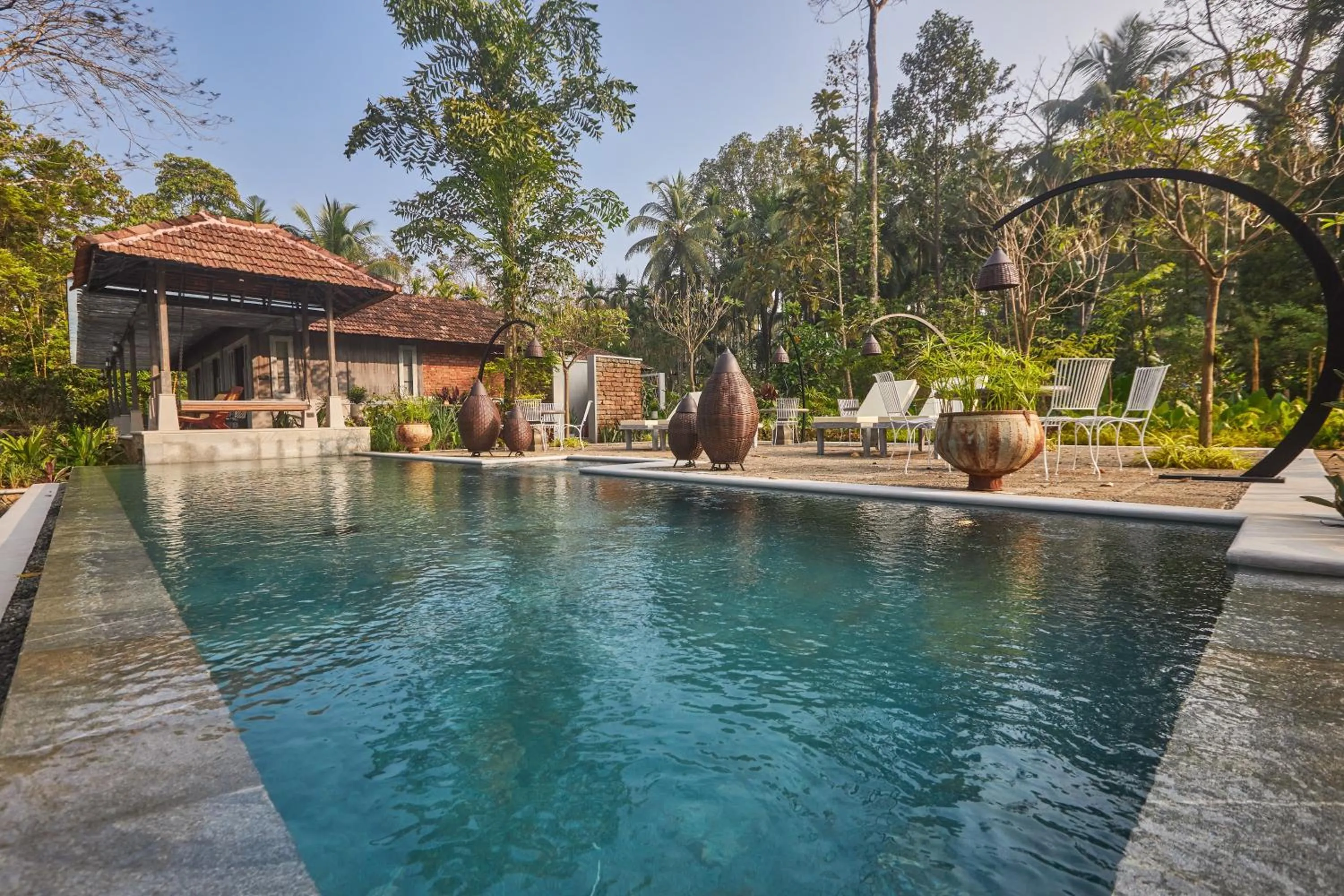 Swimming pool in Periyar River Lodge