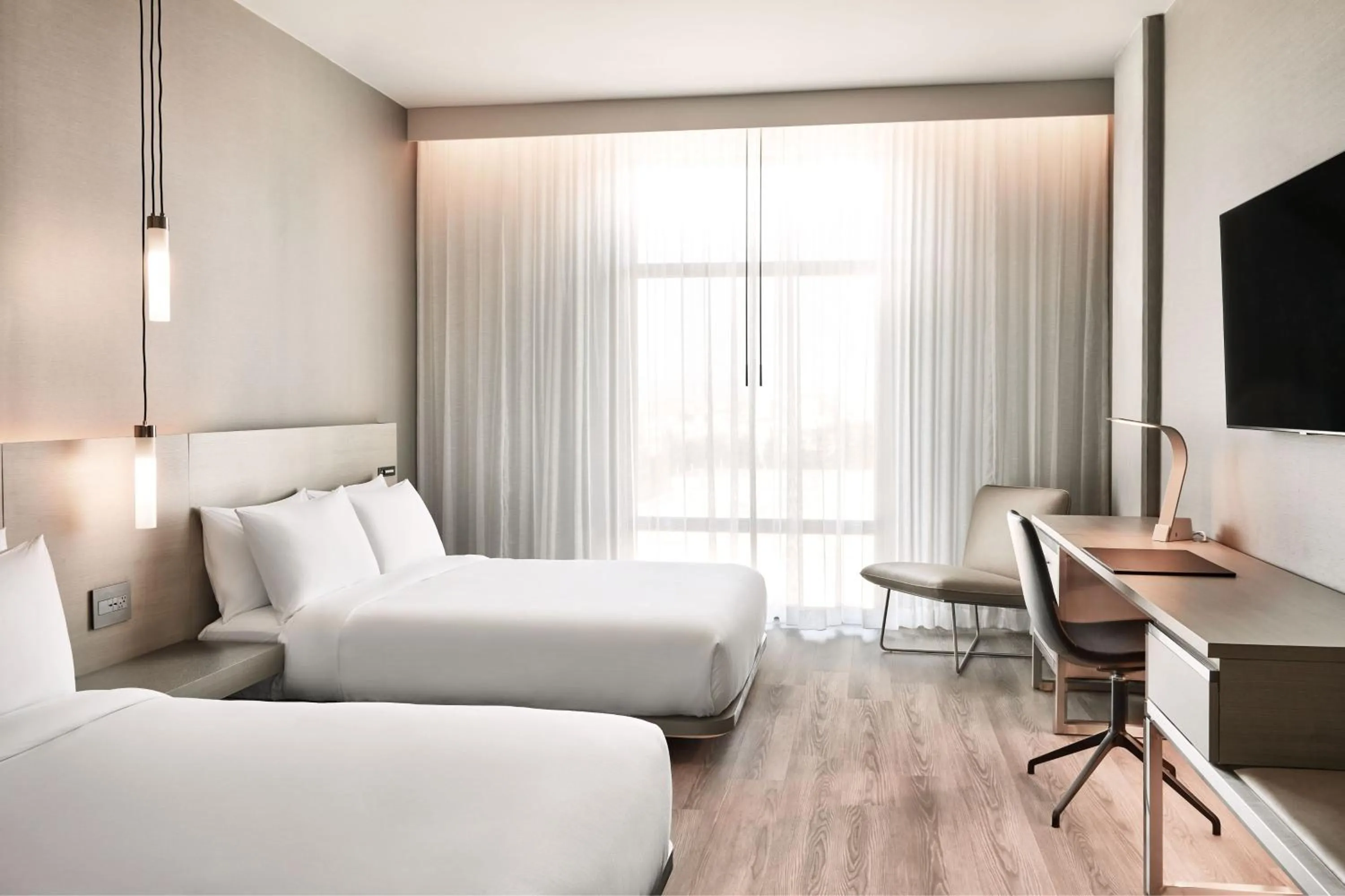 Photo of the whole room, Bed in AC Hotel by Marriott Sunnyvale Moffett Park