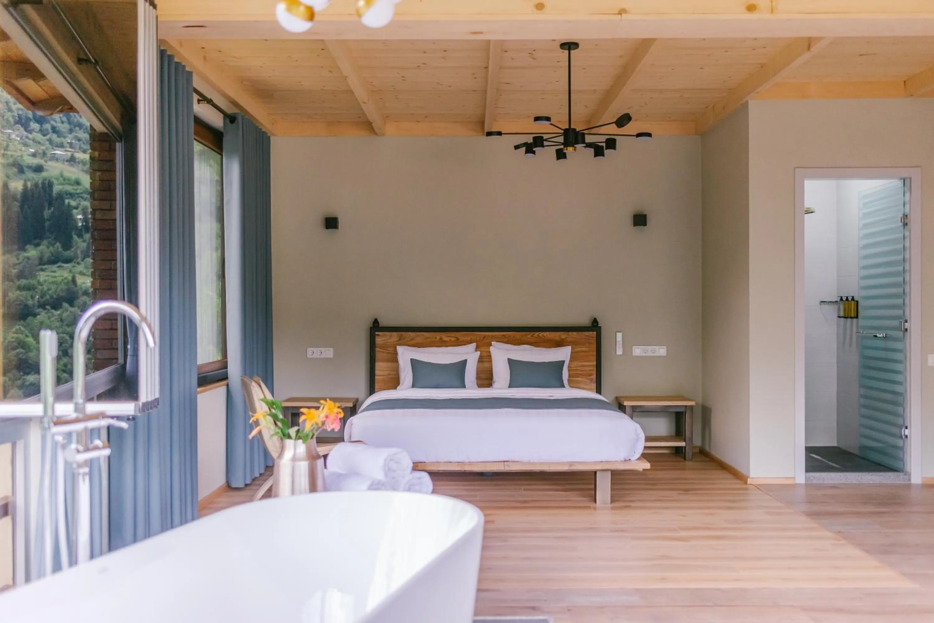 Bed in Hotel Chateau Iveri