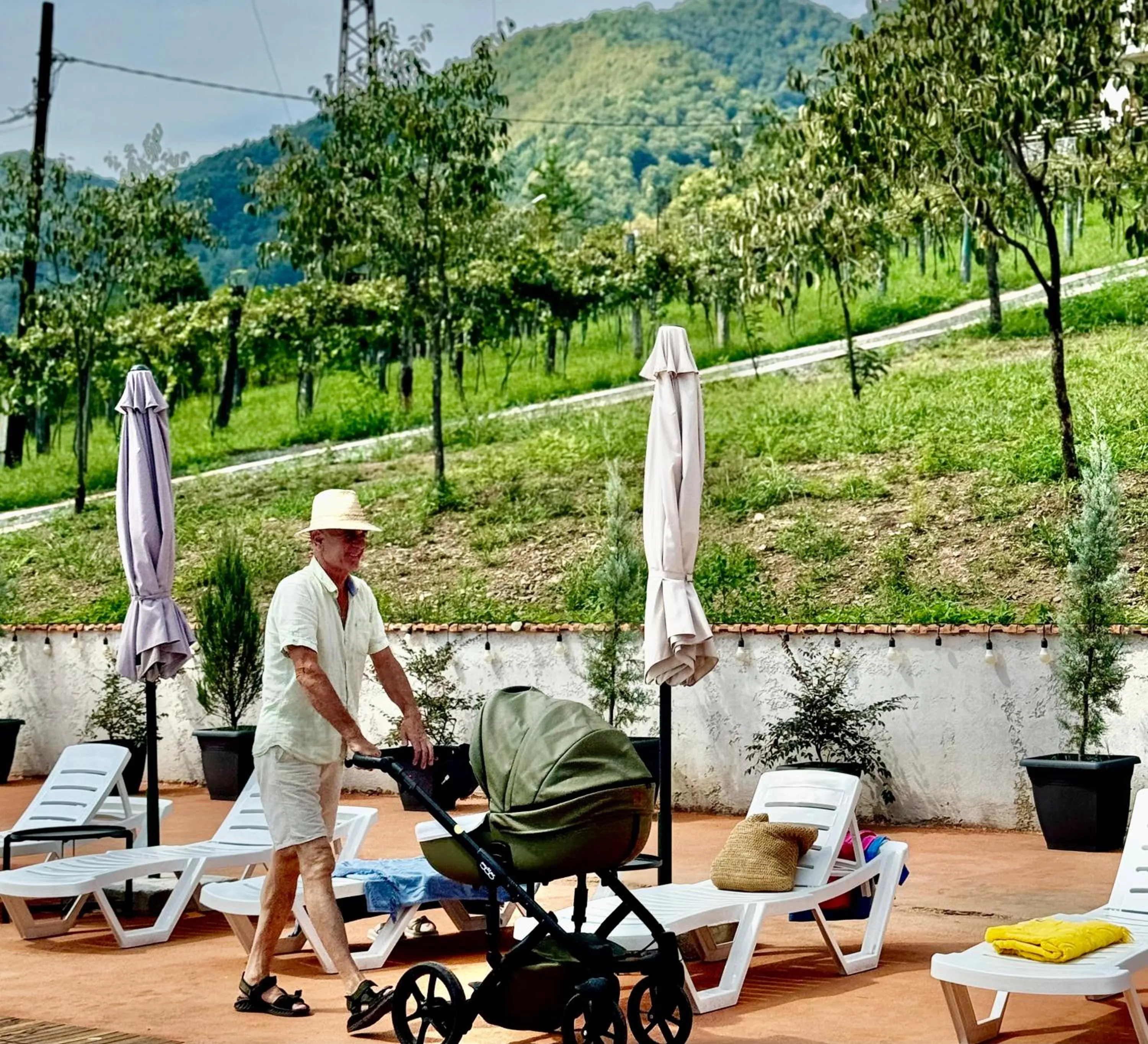 Garden view in Hotel Chateau Iveri