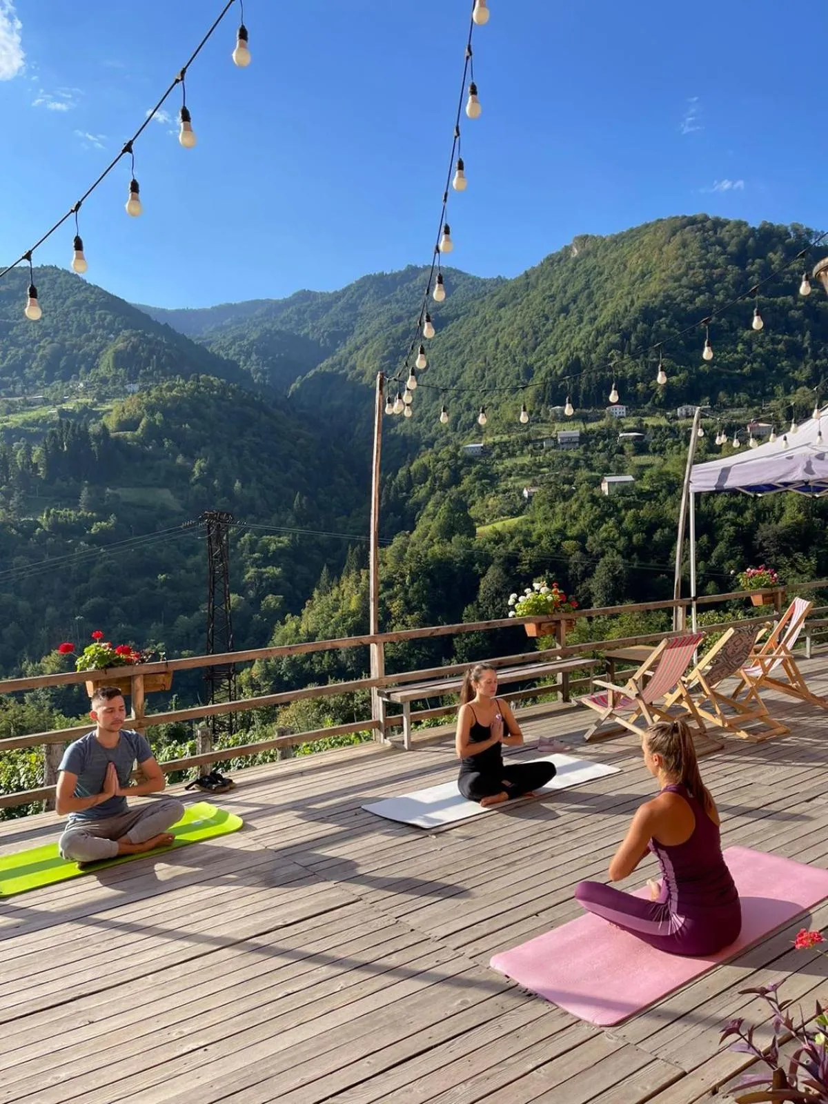 Patio in Hotel Chateau Iveri