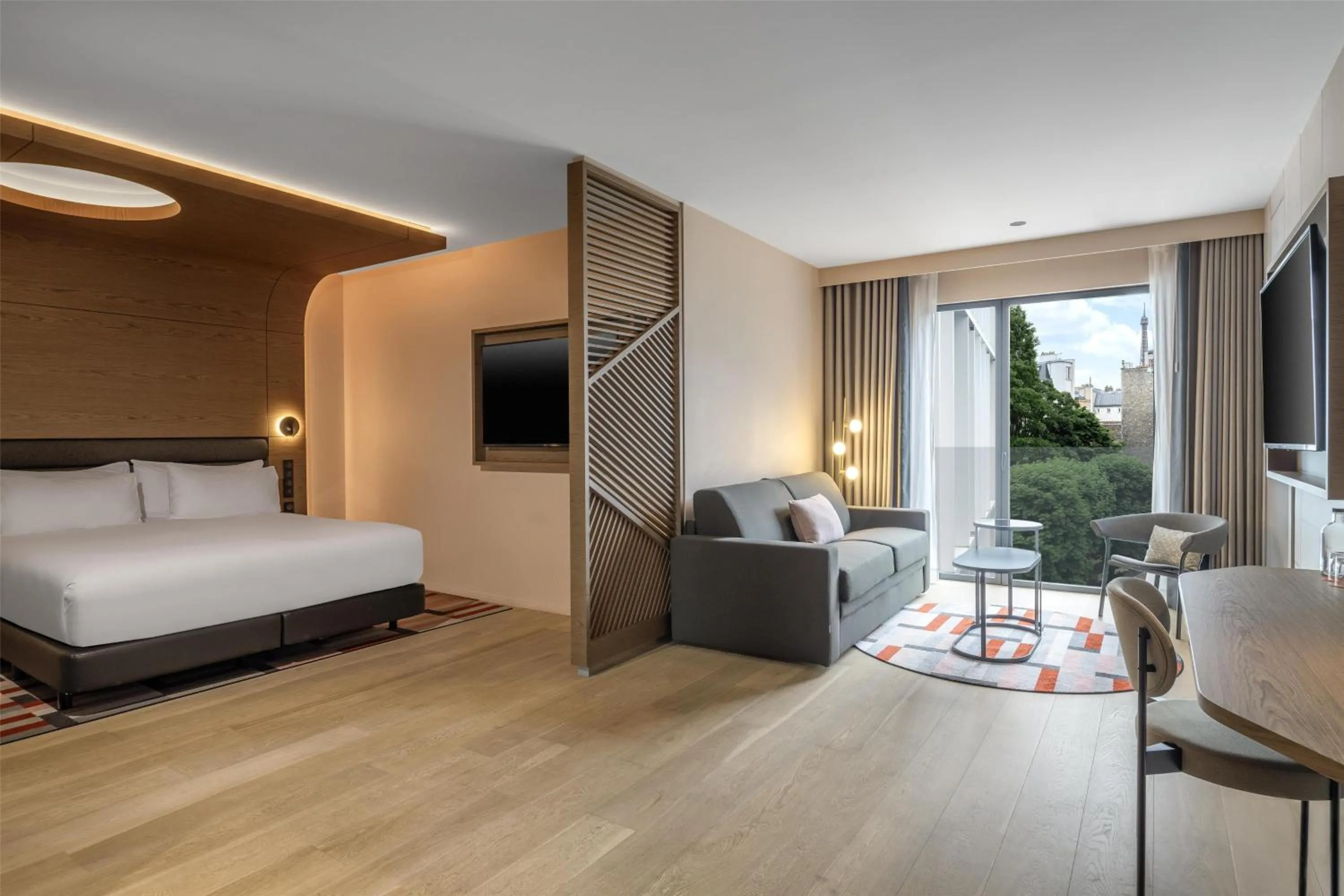 Living room, Bed in Canopy By Hilton Paris Eiffel Tower