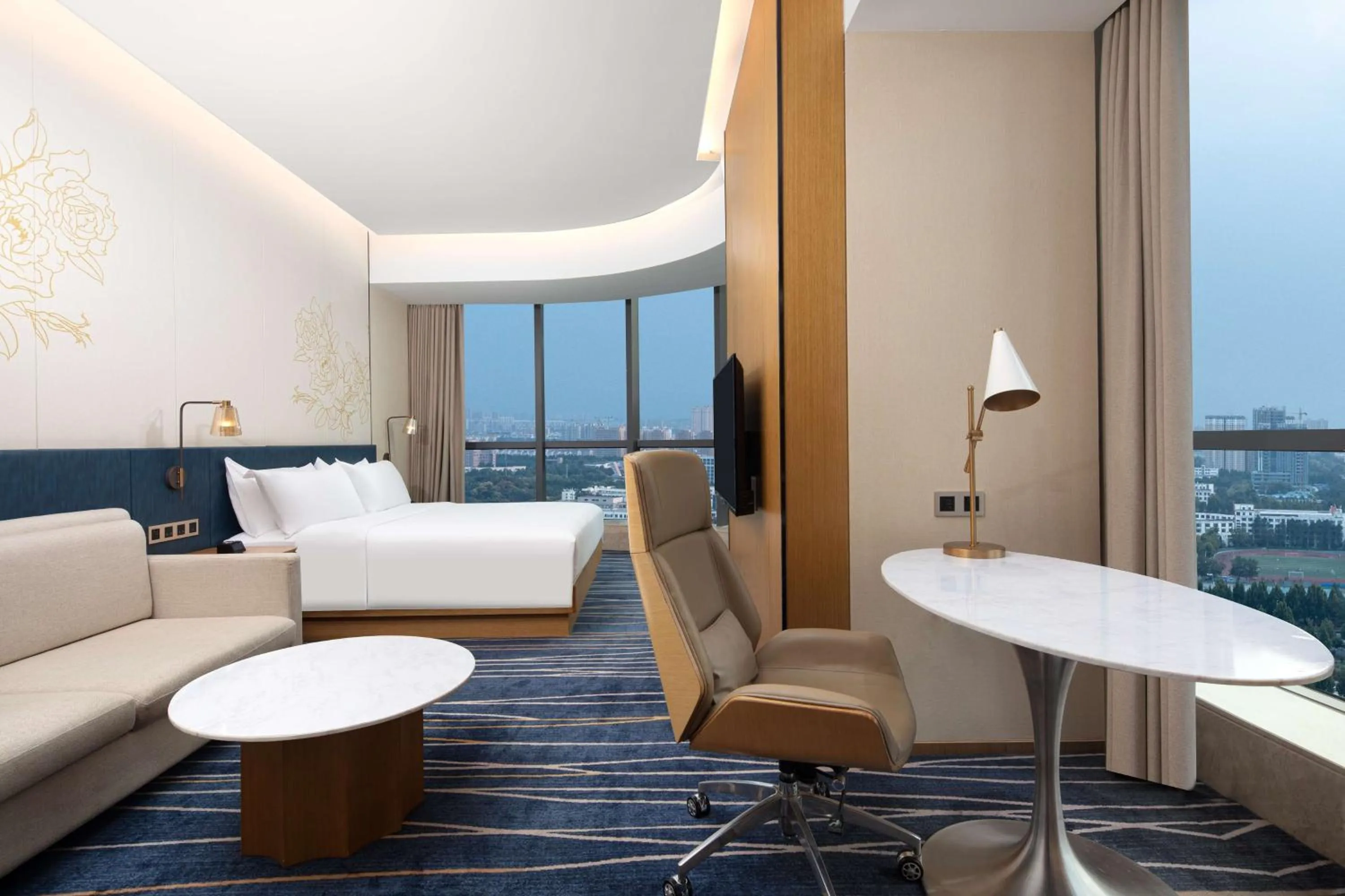 Bedroom, Bed in Hilton Garden Inn Zibo Zhangdian