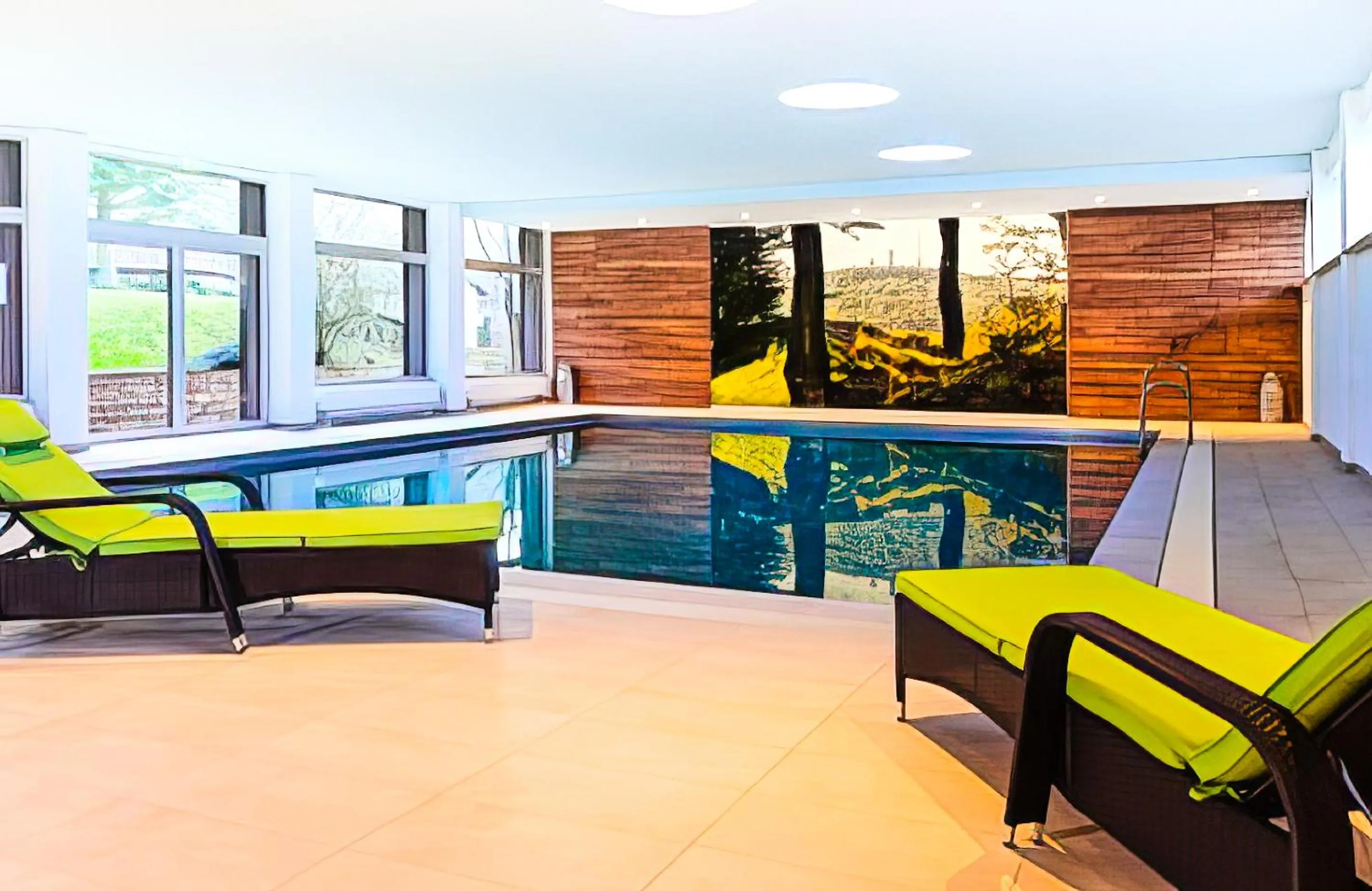 Pool view in Wagners Hotel im Thüringer Wald